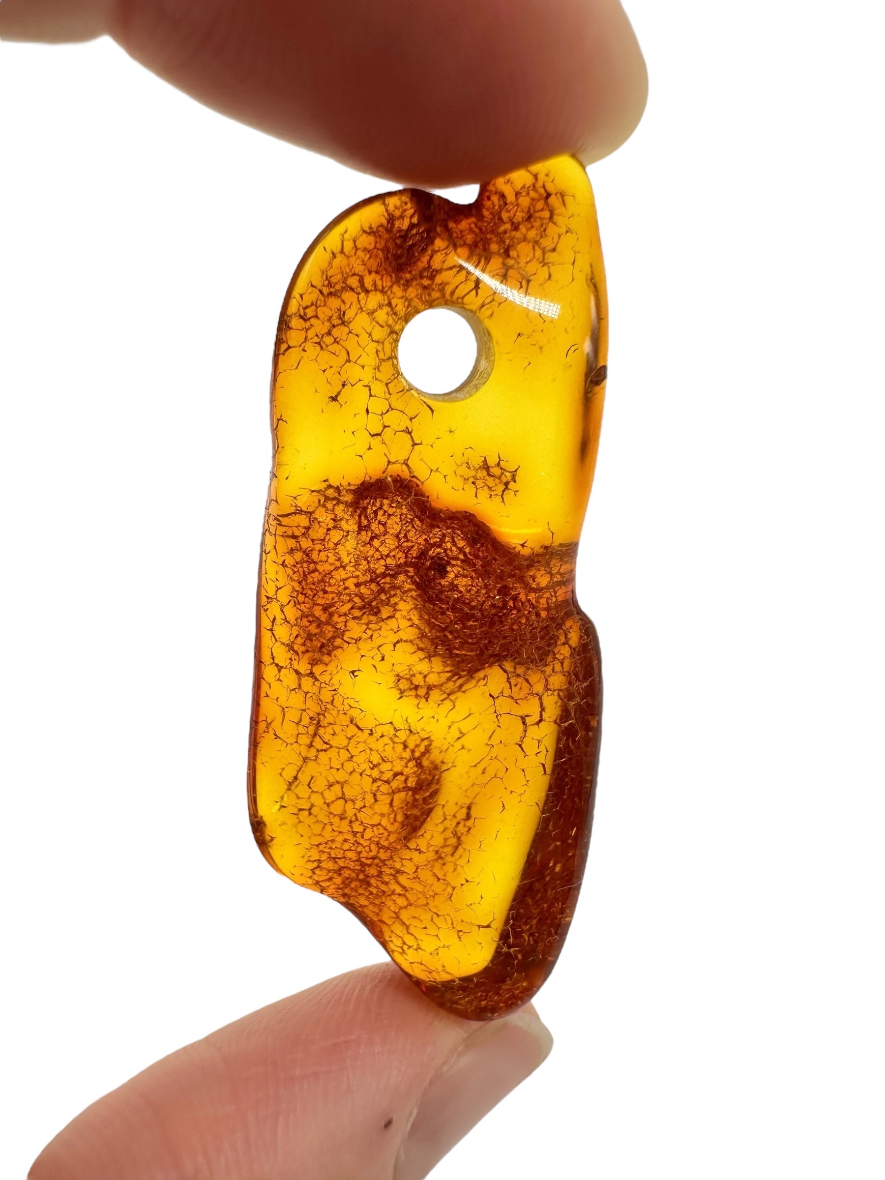 Amber with a drilled hole for hanging 3,8g – Lithuania - JND143