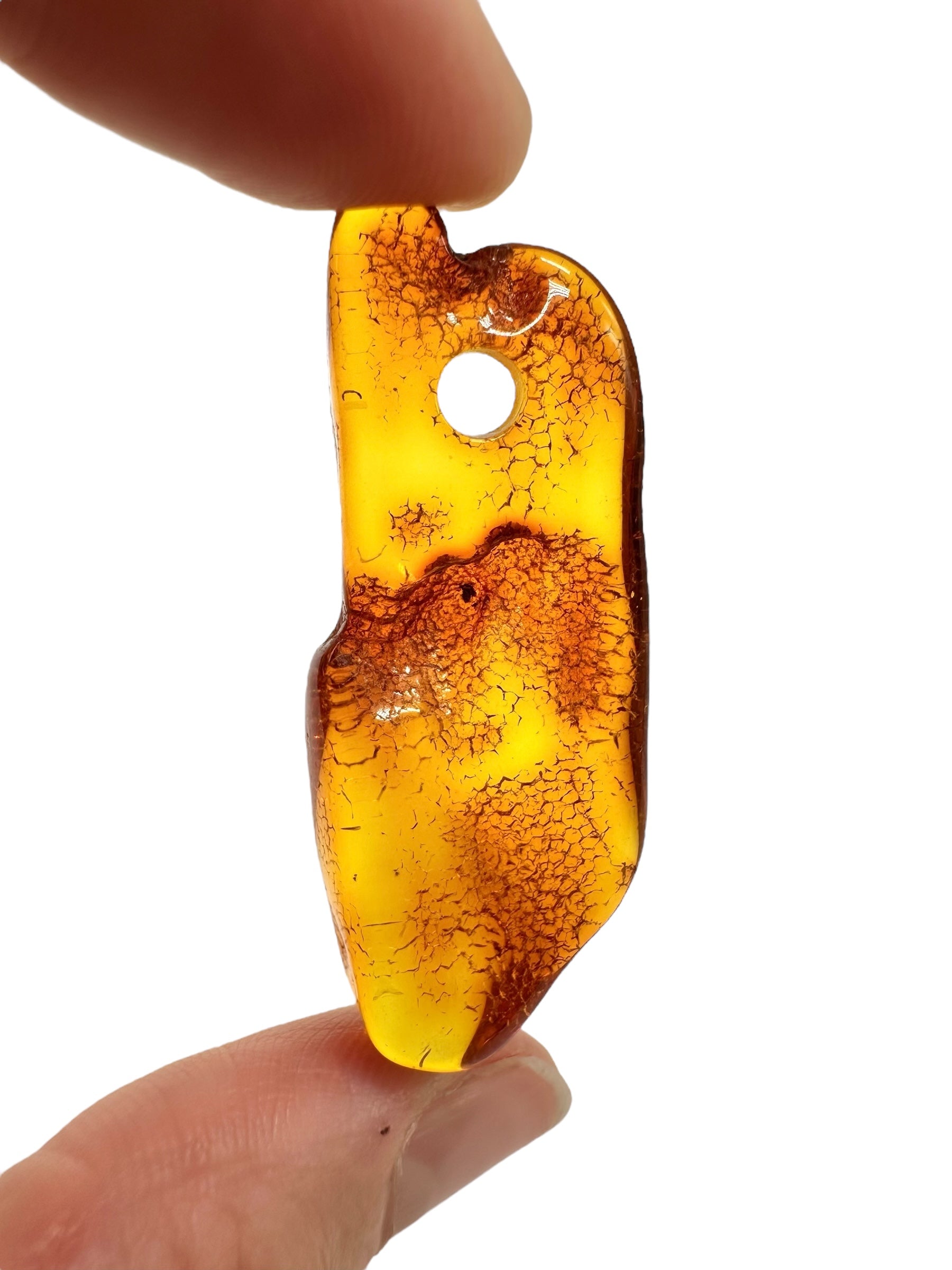 Amber with a drilled hole for hanging 3,8g – Lithuania - JND143