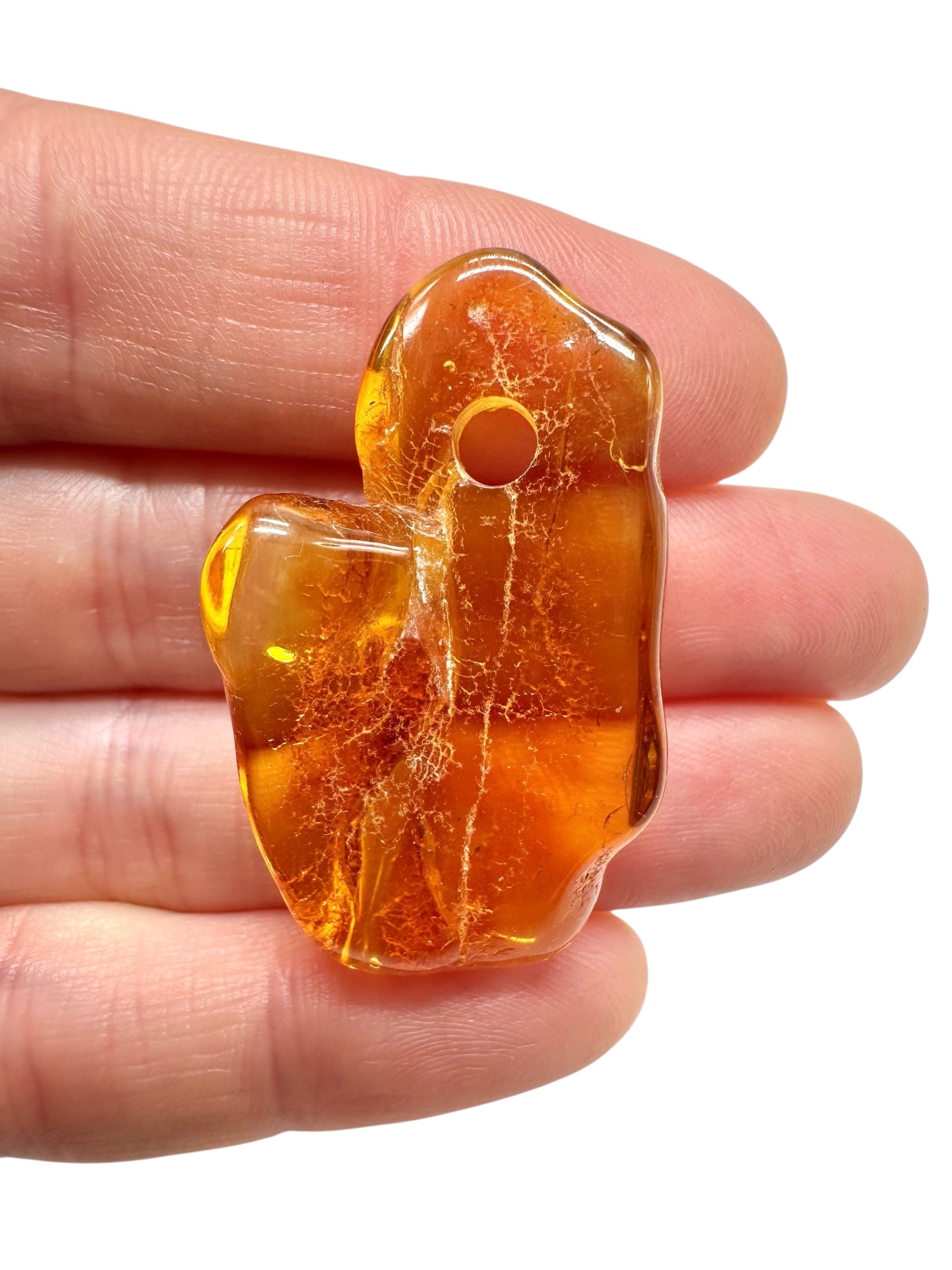 Amber with a drilled hole for hanging 3,6g – Lithuania - JND145