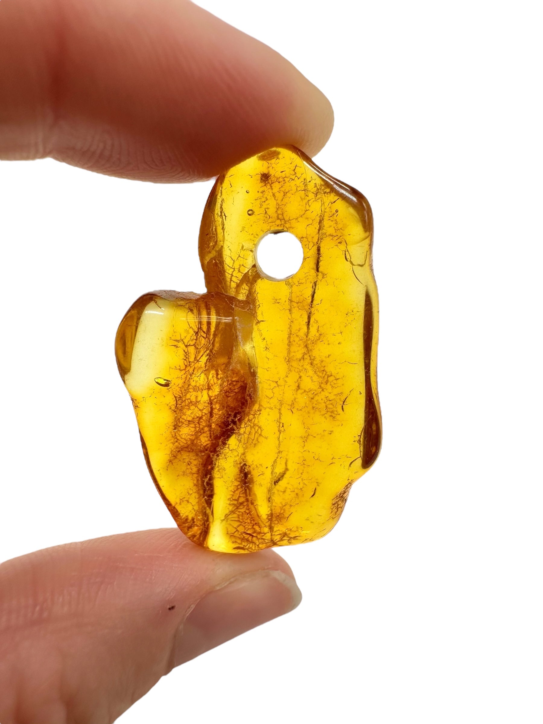 Amber with a drilled hole for hanging 3,6g – Lithuania - JND145