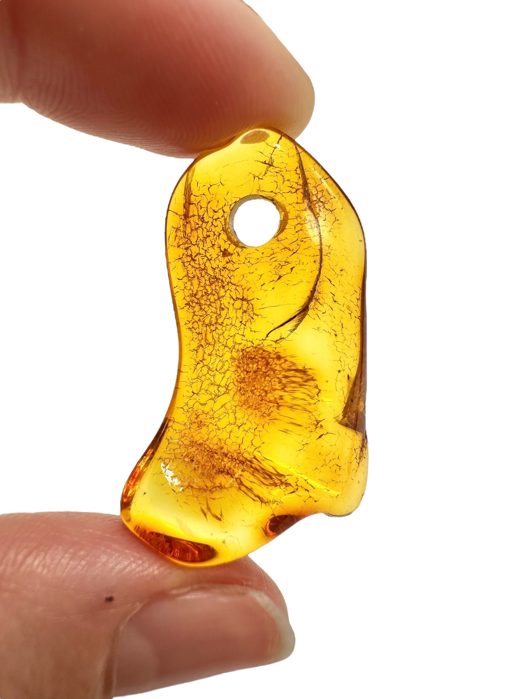 Amber with a drilled hole for hanging 2,8g – Lithuania - JND147