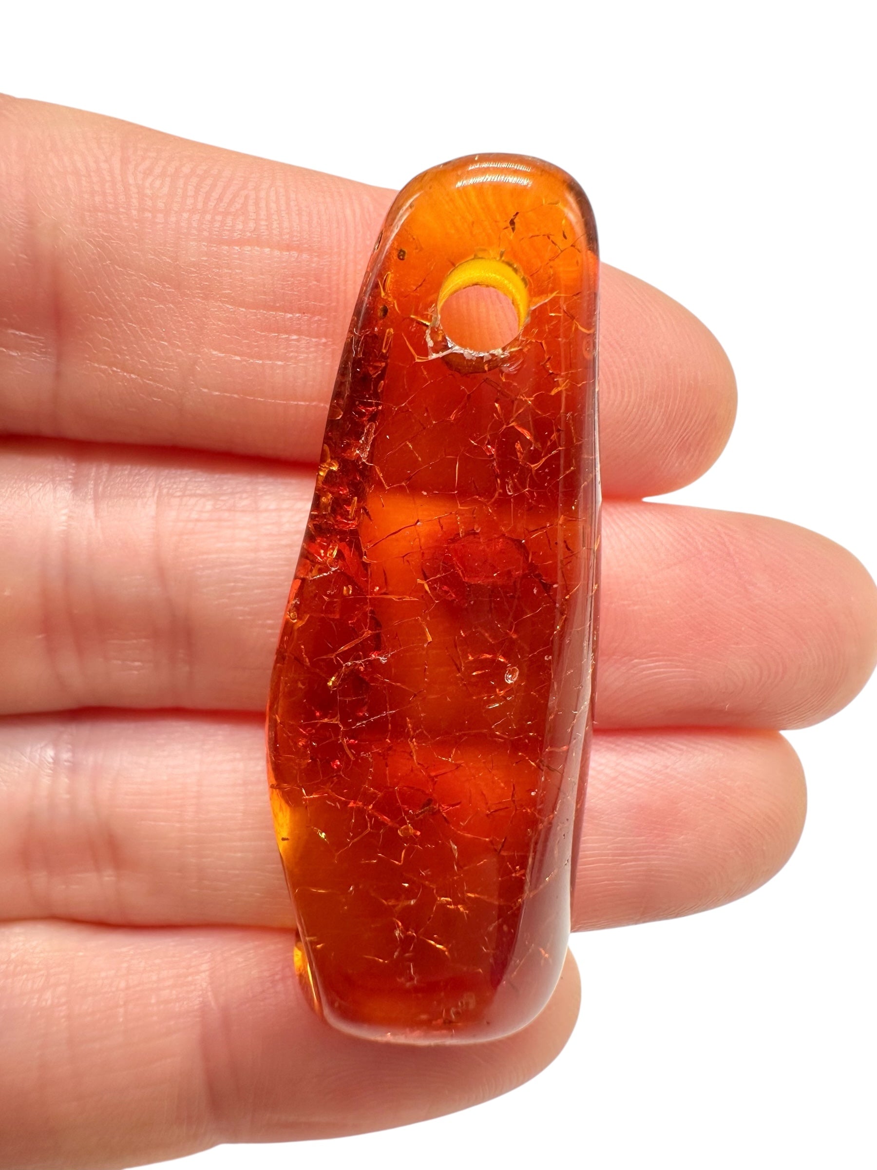 Amber with a drilled hole for hanging 3,7g – Lithuania - JND148
