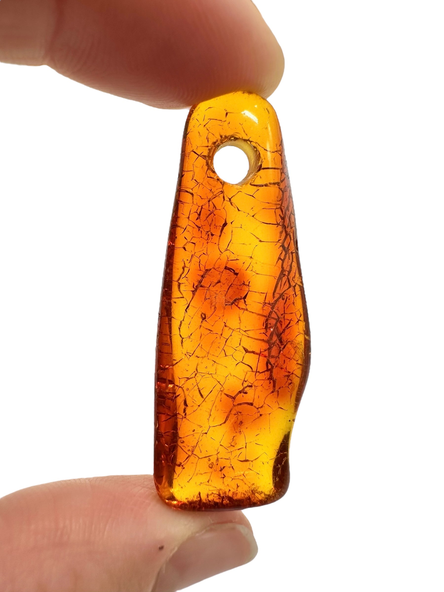 Amber with a drilled hole for hanging 3,7g – Lithuania - JND148