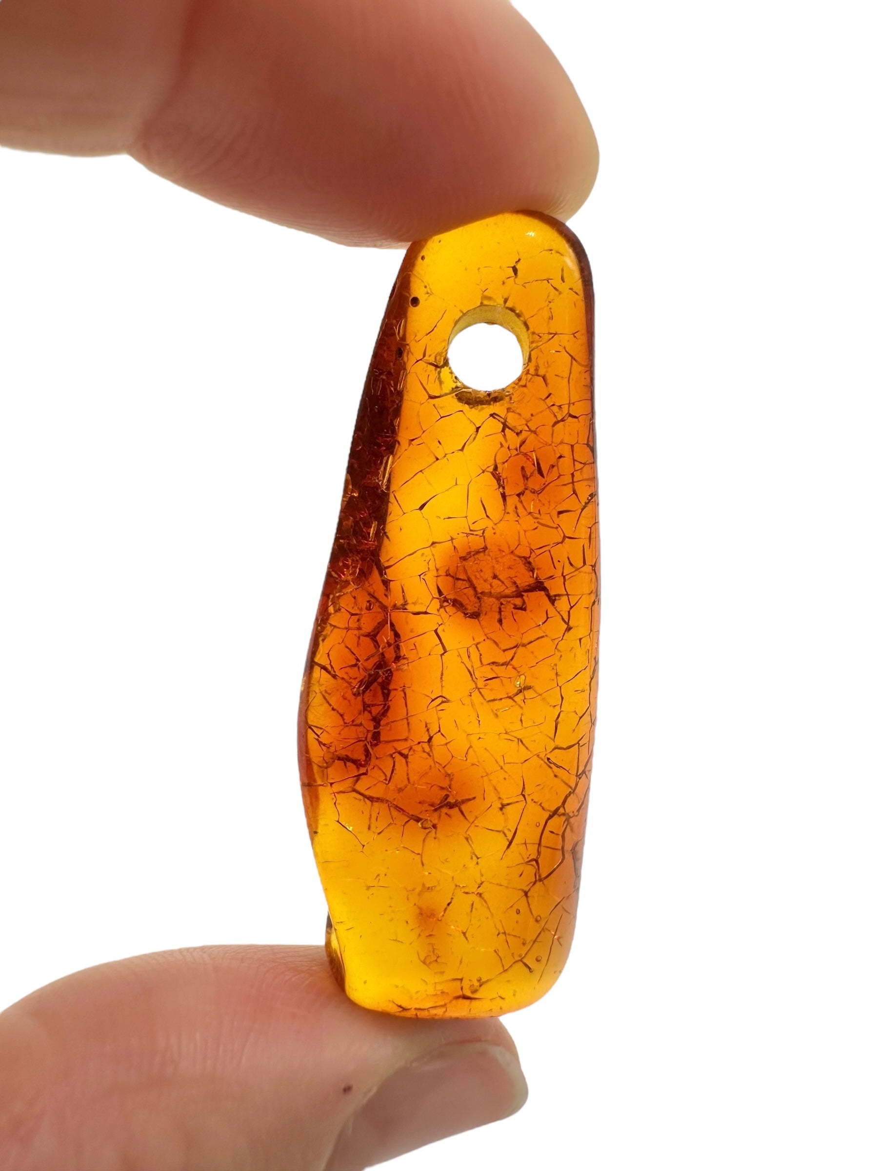 Amber with a drilled hole for hanging 3,7g – Lithuania - JND148