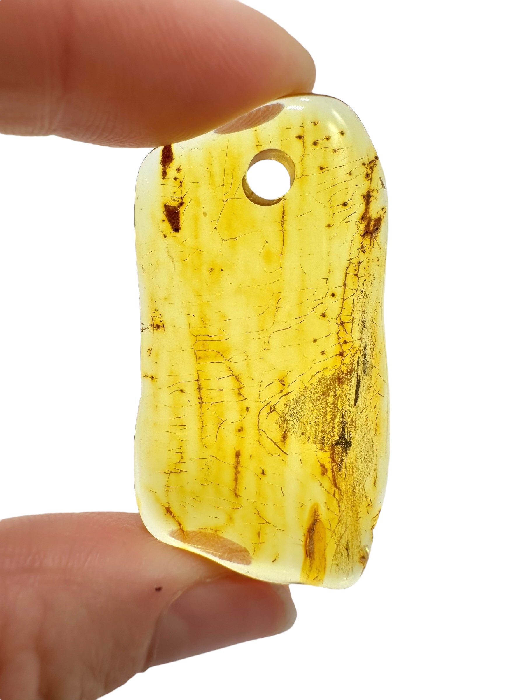 Amber with a drilled hole for hanging 3,1g – Lithuania - JND149
