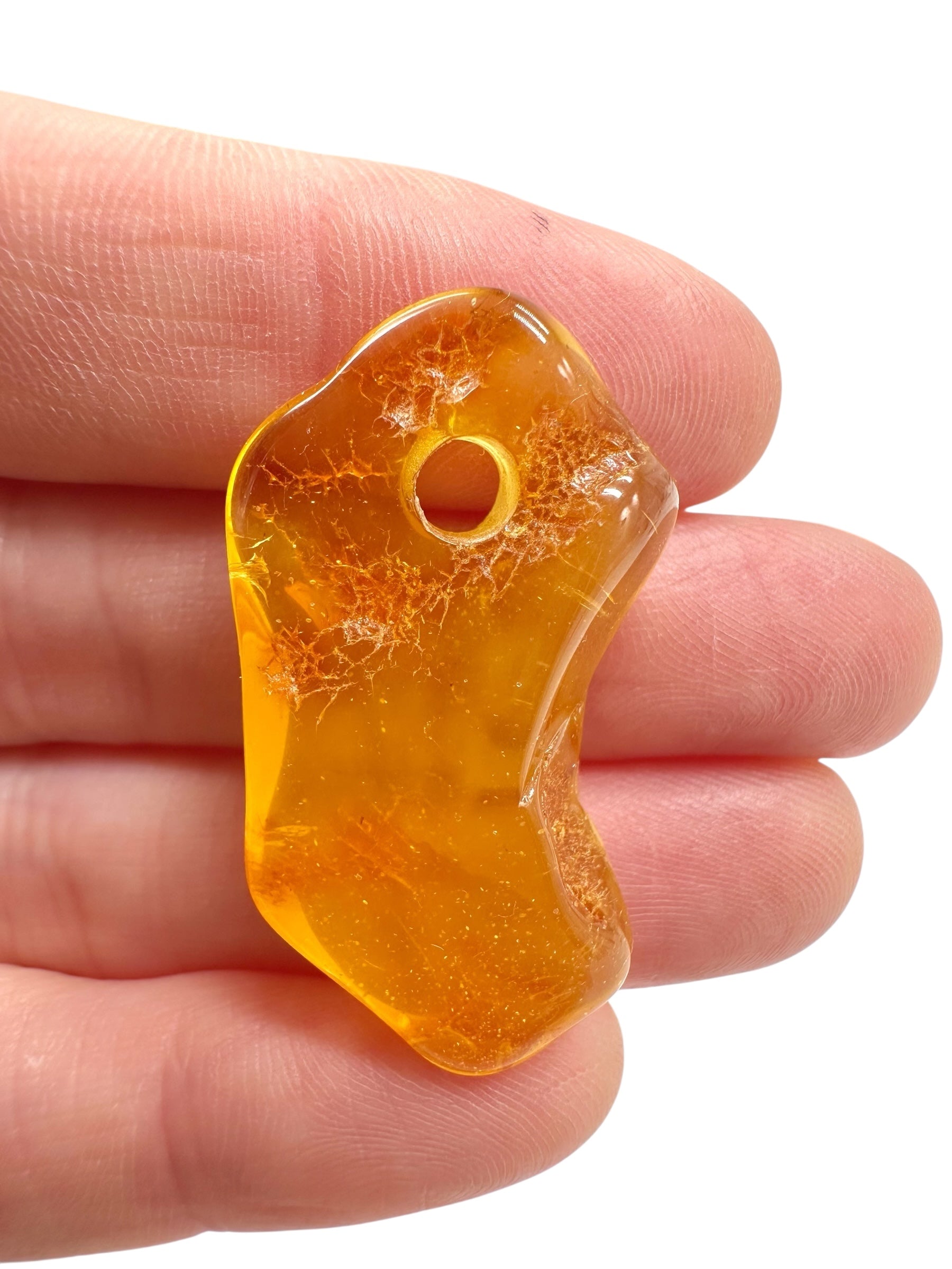Amber with a drilled hole for hanging 2,7g – Lithuania - JND153