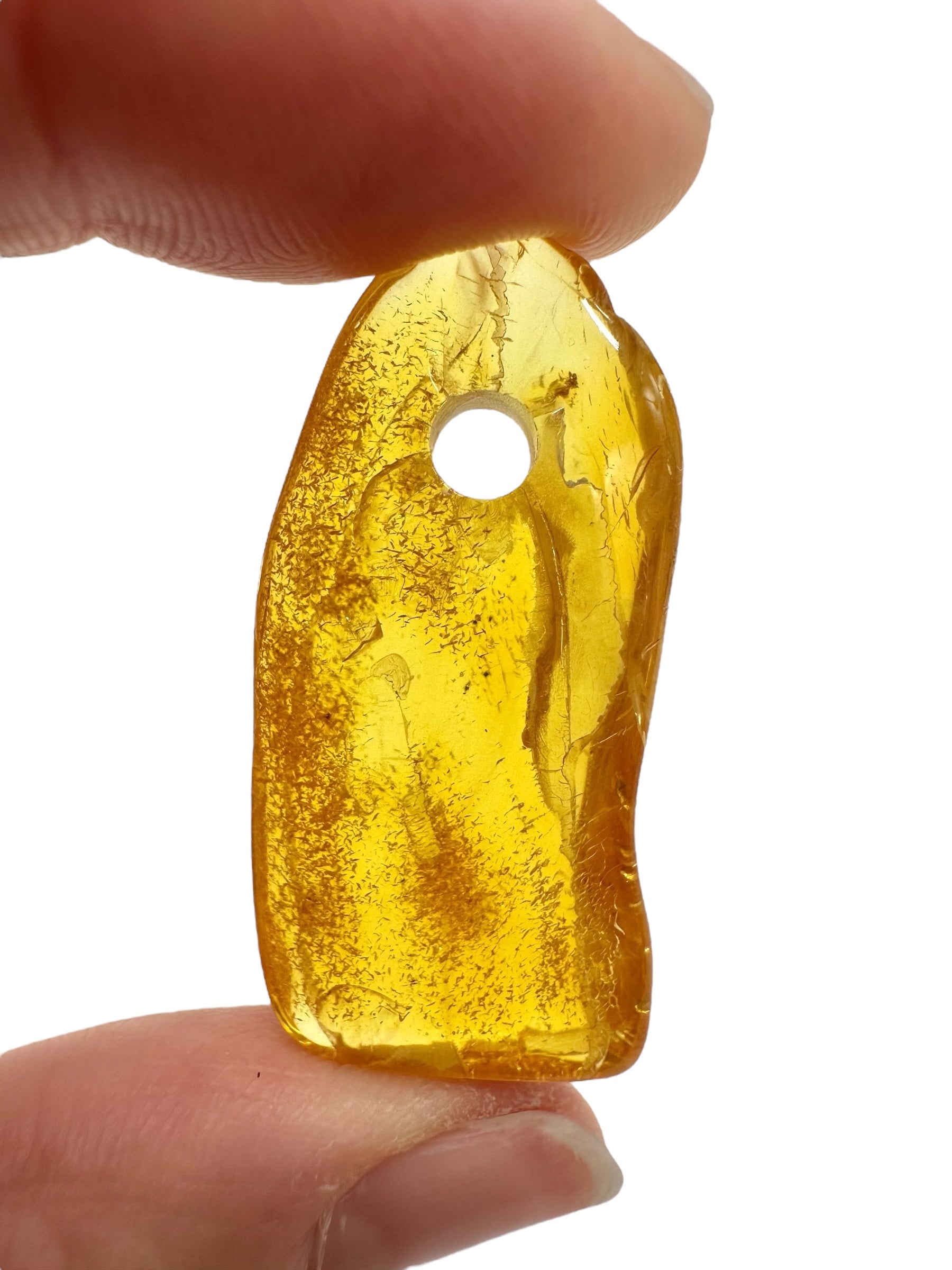 Amber with a drilled hole for hanging 2,8g – Lithuania - JND155