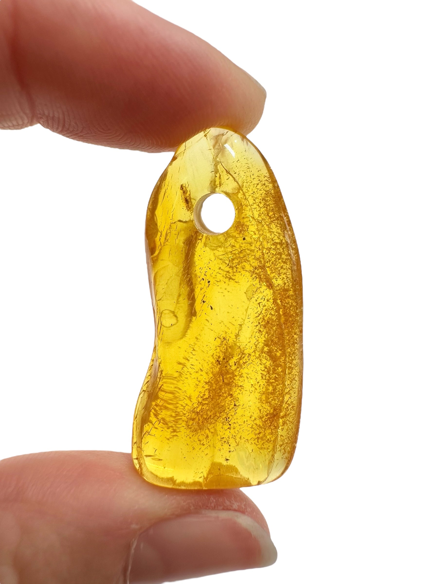 Amber with a drilled hole for hanging 2,8g – Lithuania - JND155