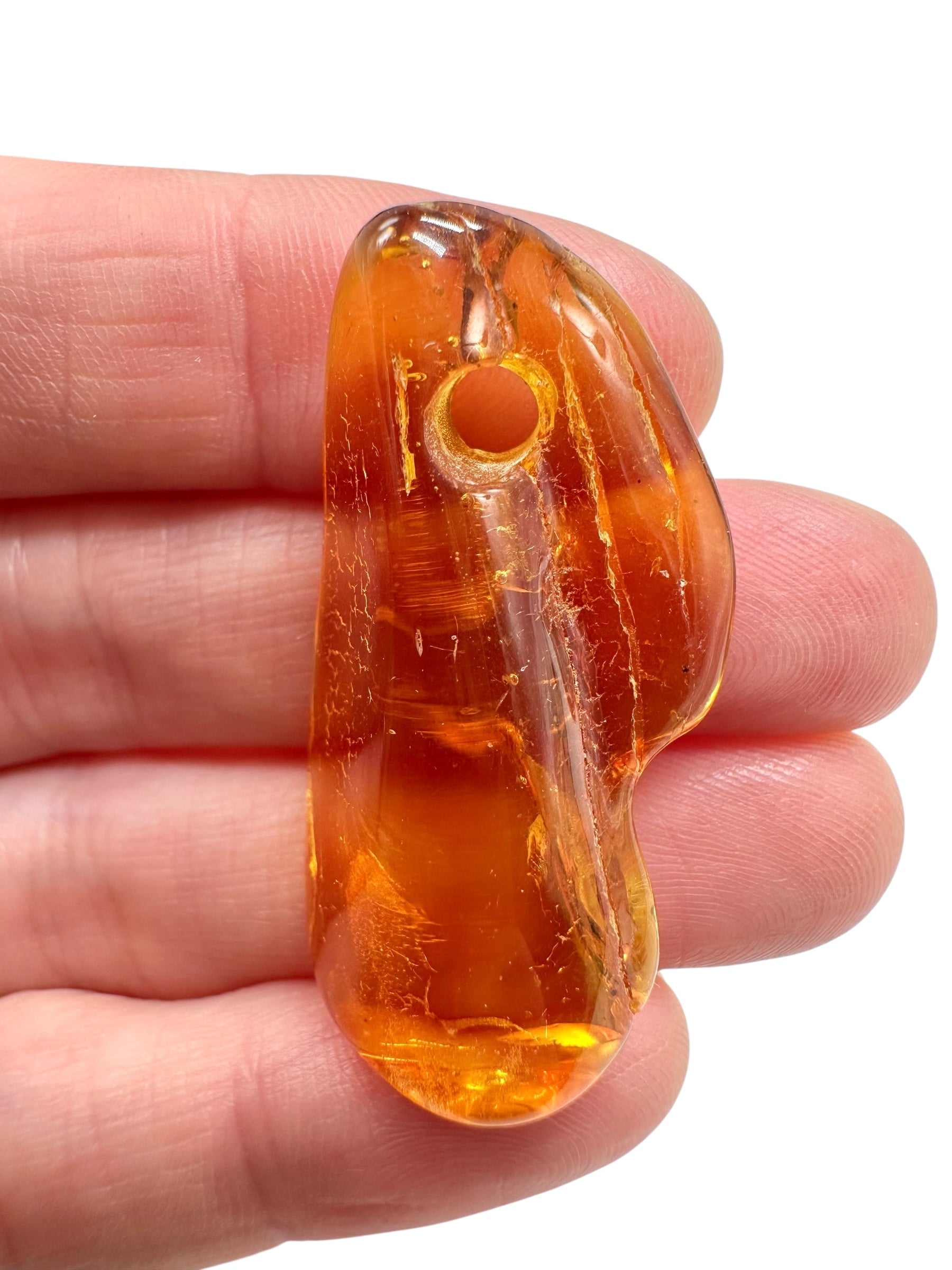 Amber with a drilled hole for hanging 3,5g – Lithuania - JND156
