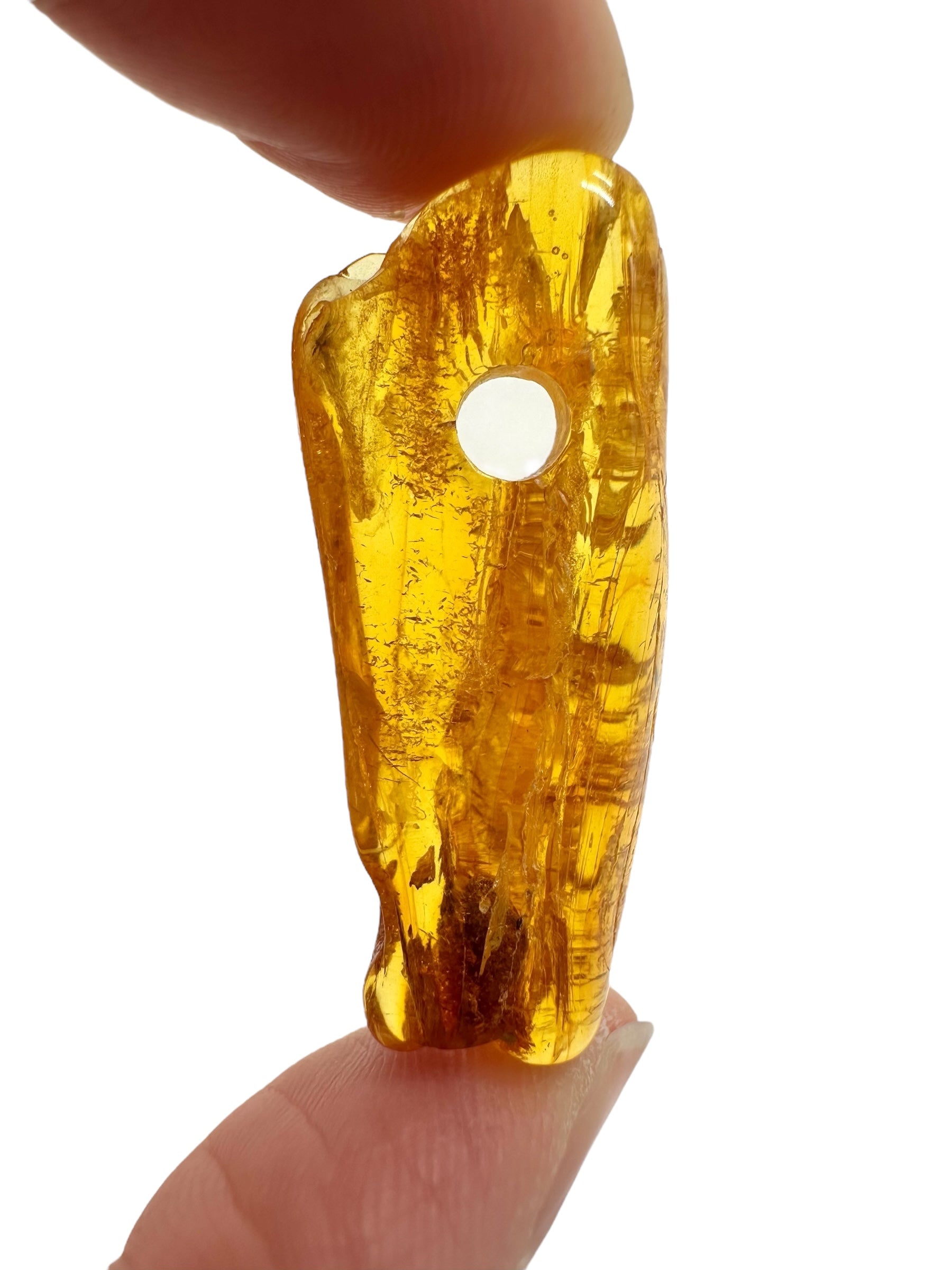 Amber with a drilled hole for hanging 2,4g – Lithuania - JND158