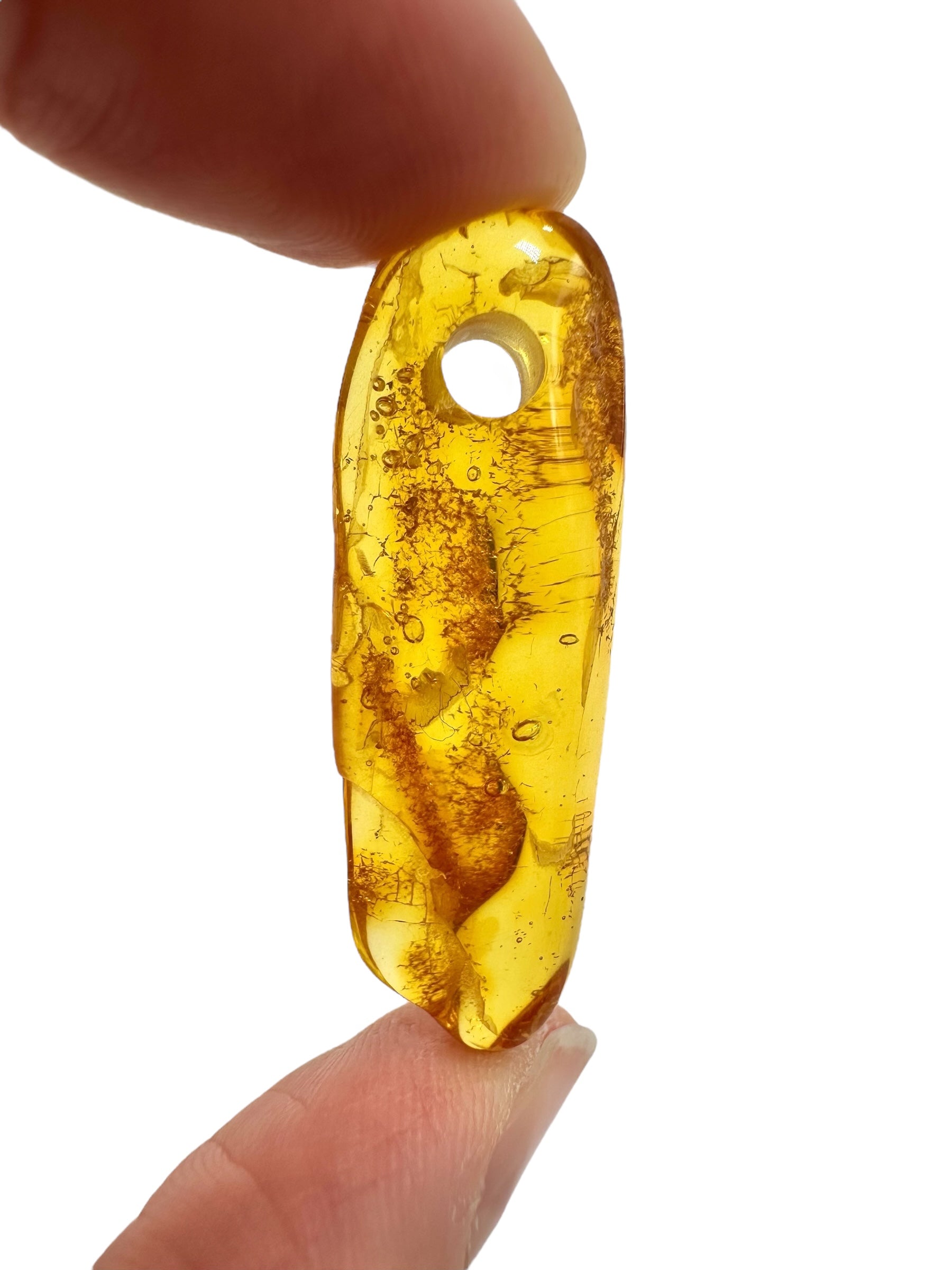 Amber with a drilled hole for hanging 2,1g – Lithuania - JND159