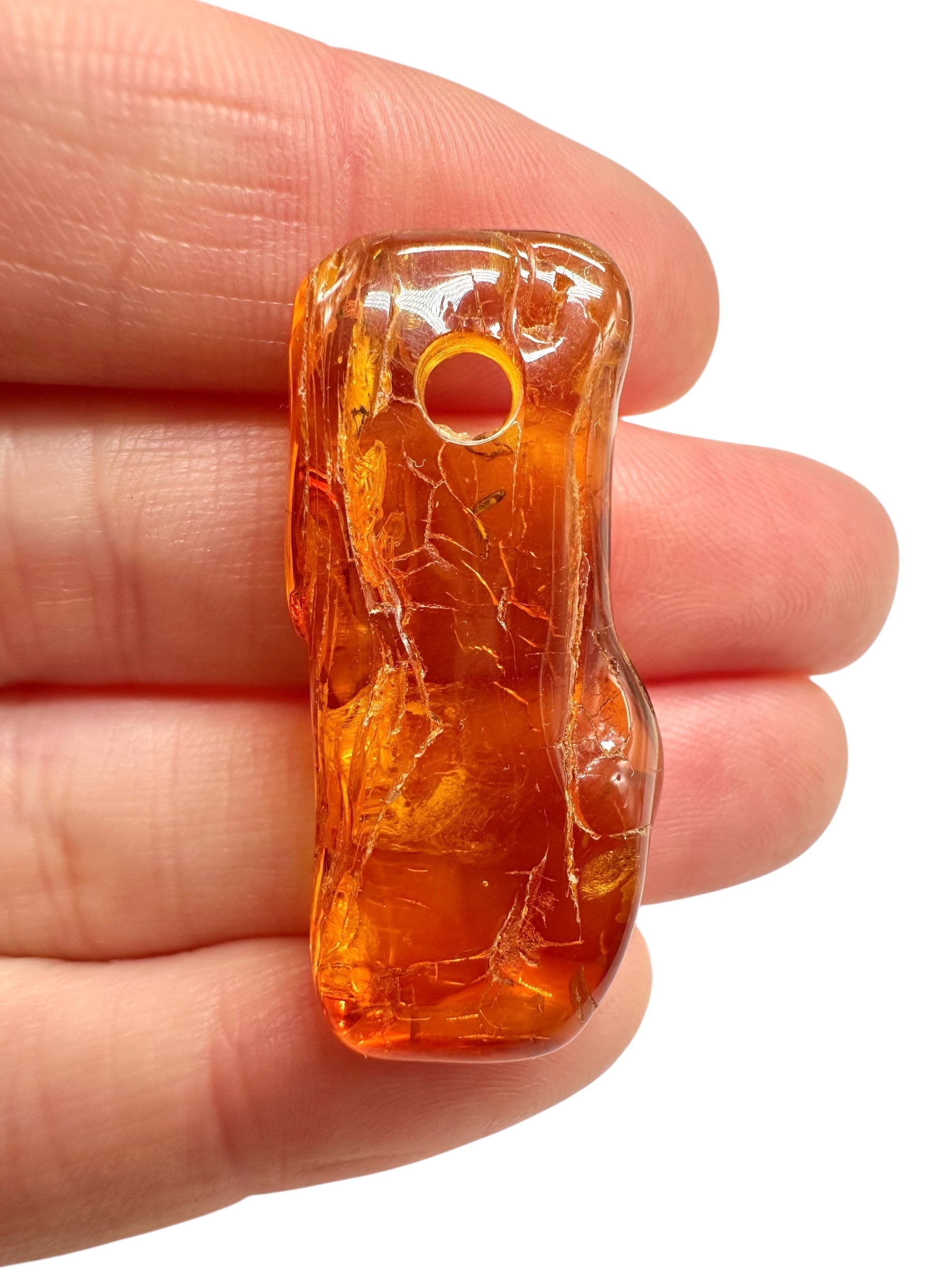 Amber with a drilled hole for hanging 2,9g – Lithuania - JND162