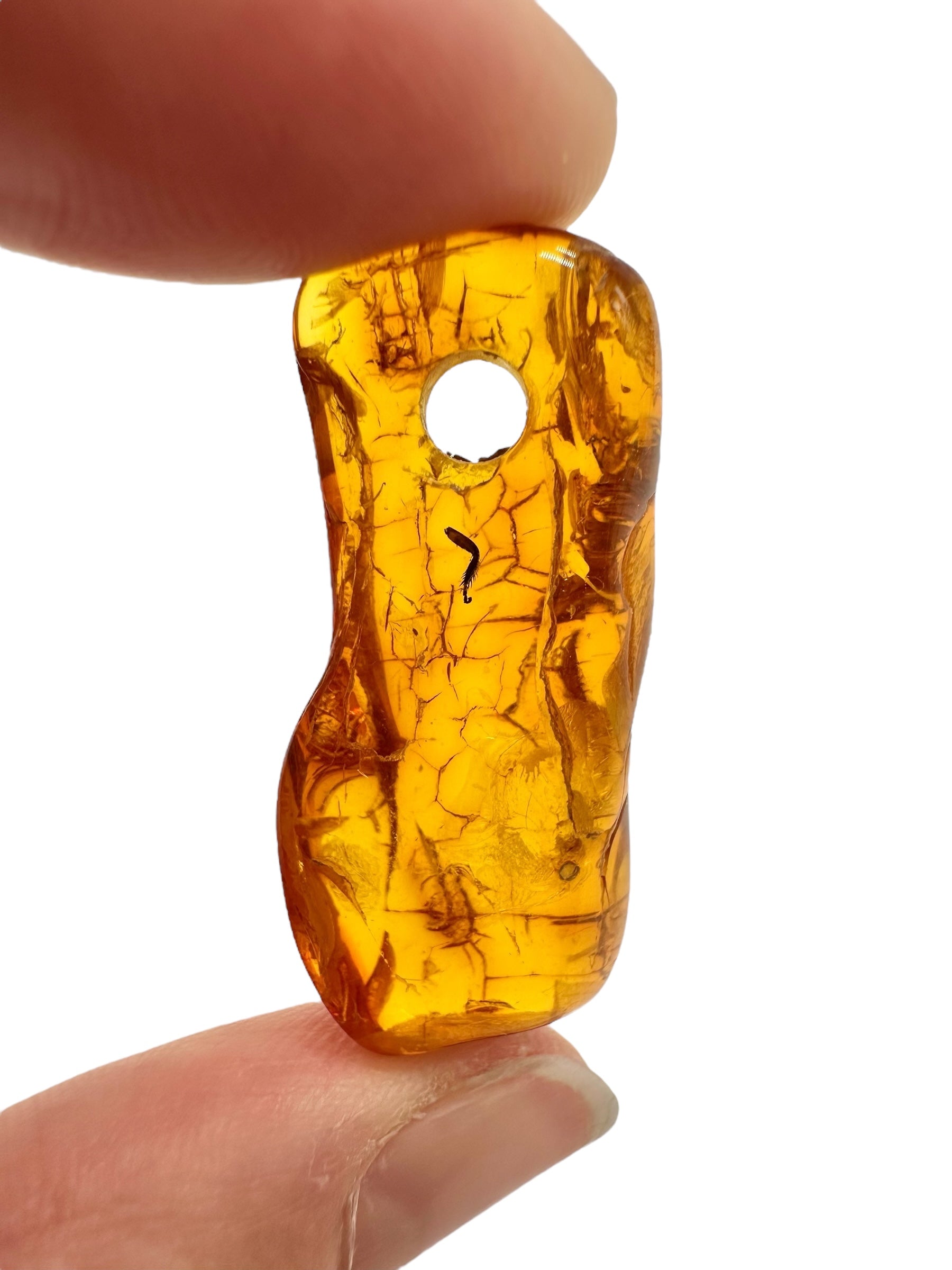 Amber with a drilled hole for hanging 2,9g – Lithuania - JND162