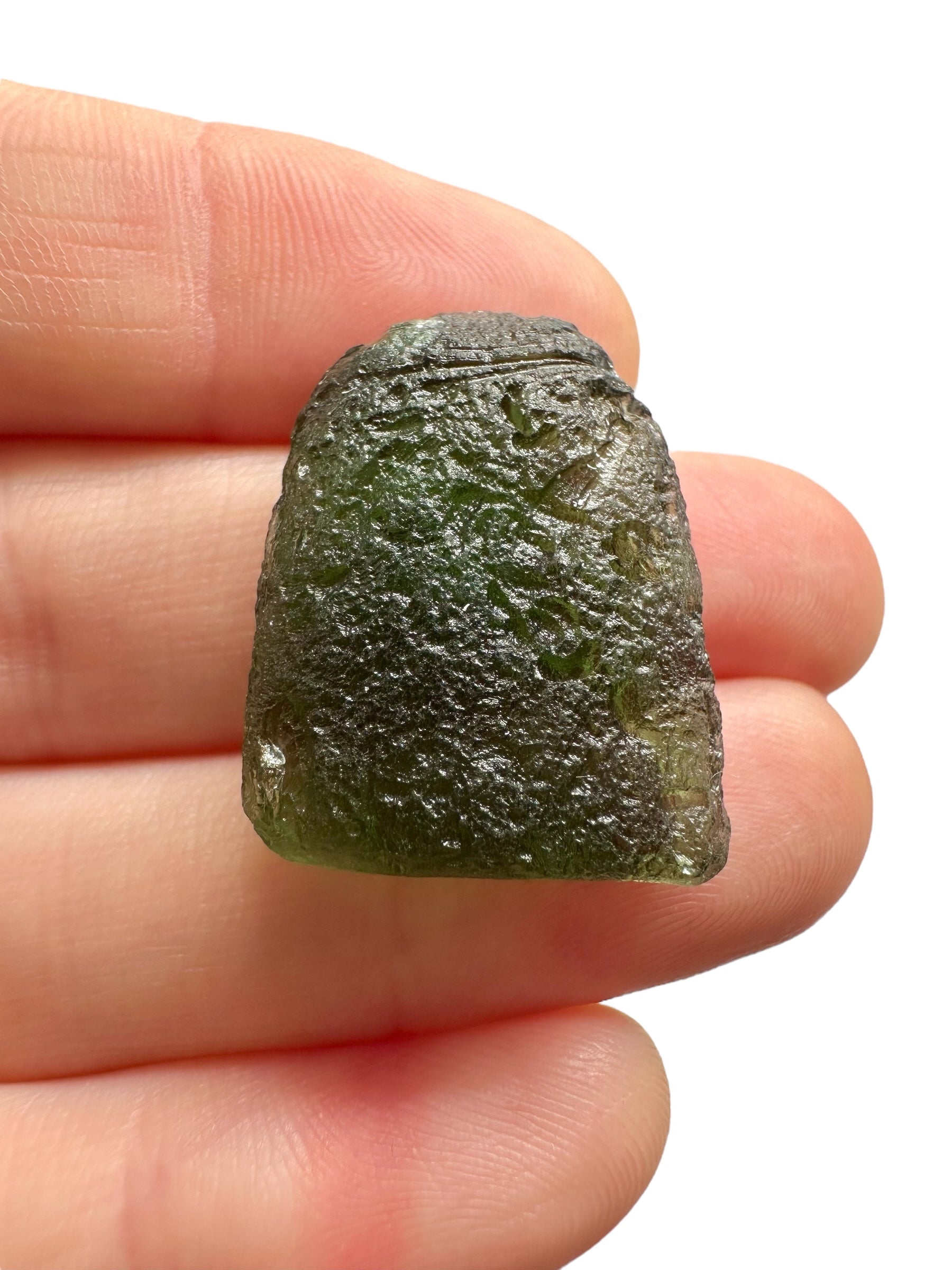 Moldavite a forma ellittica