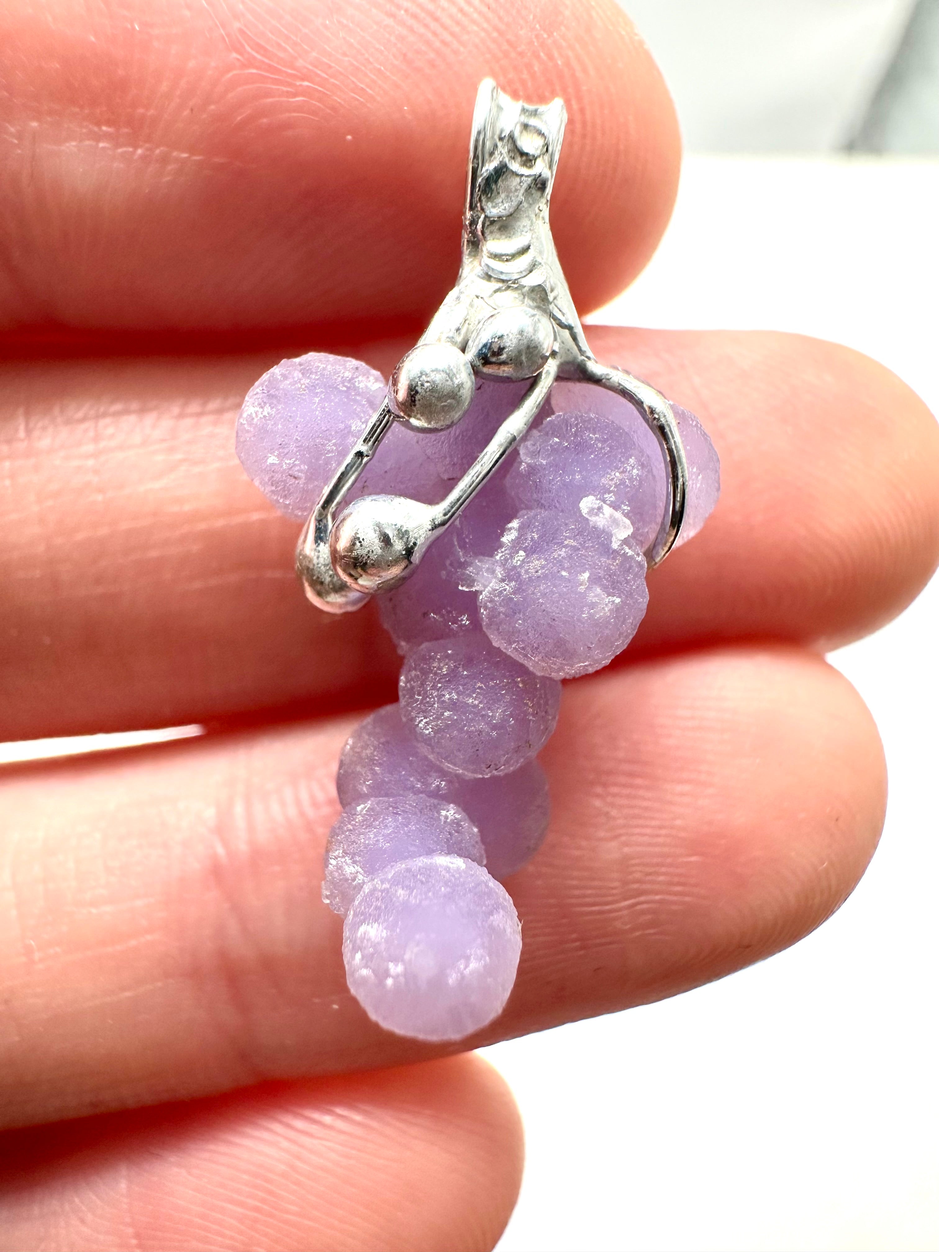 Grape chalcedony pendant