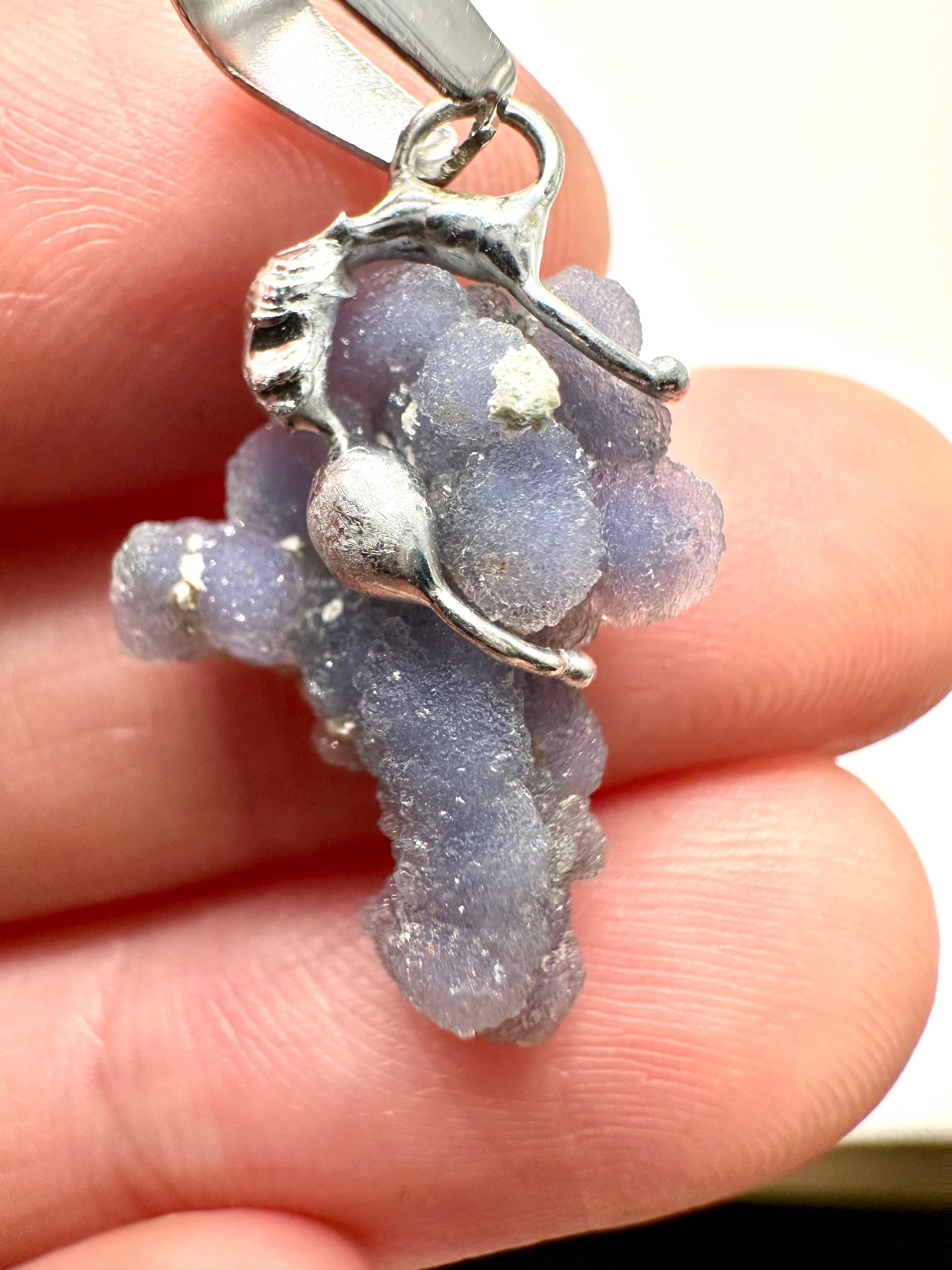 Grape chalcedony pendant