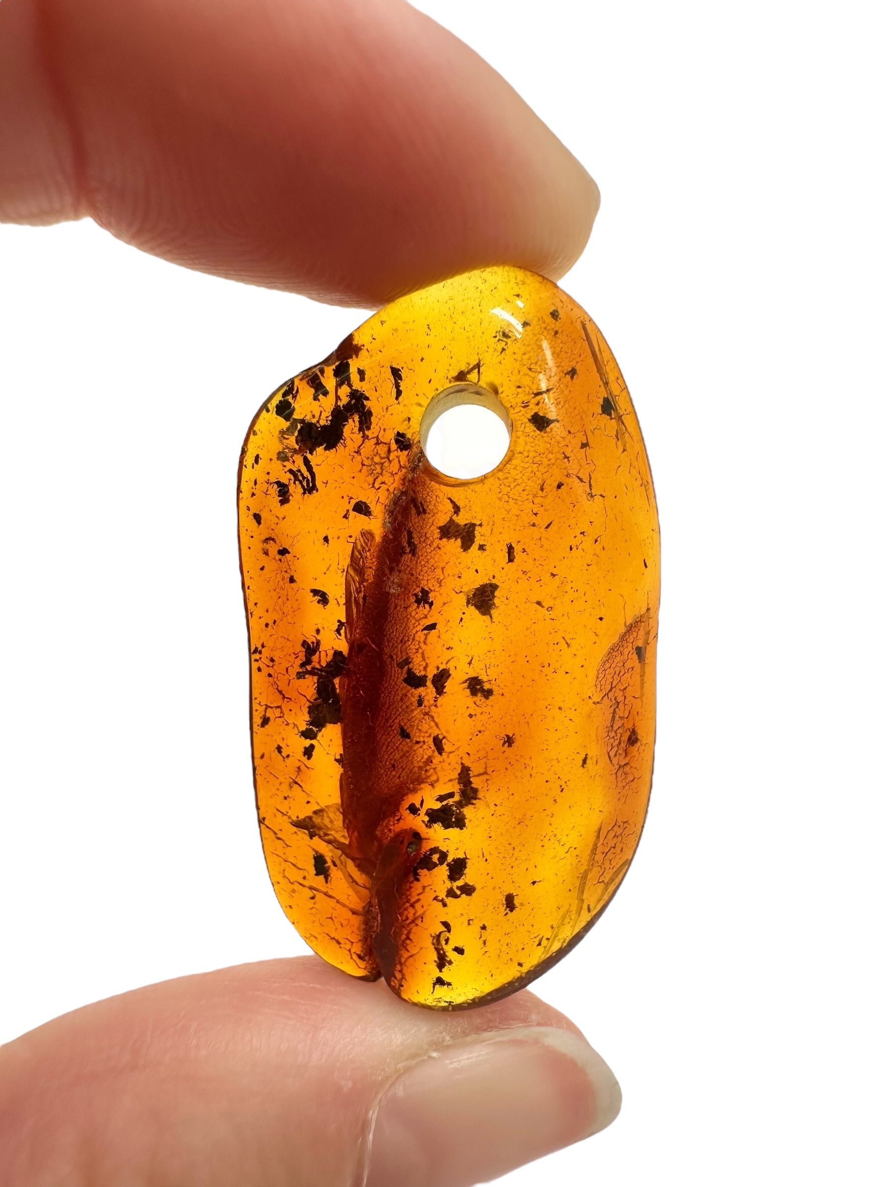 Amber with a drilled hole for hanging 2,9g – Lithuania - JND166