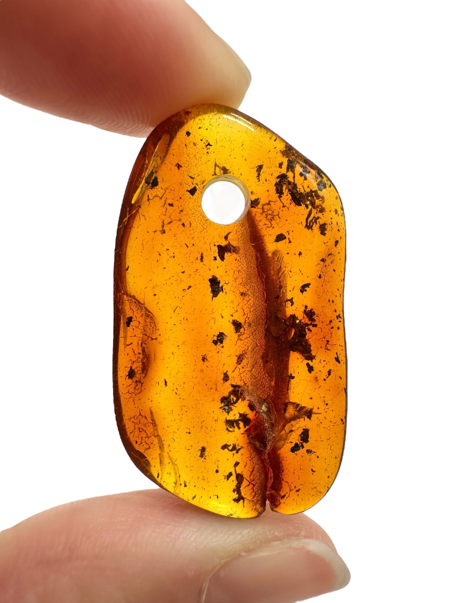 Amber with a drilled hole for hanging 2,9g – Lithuania - JND166