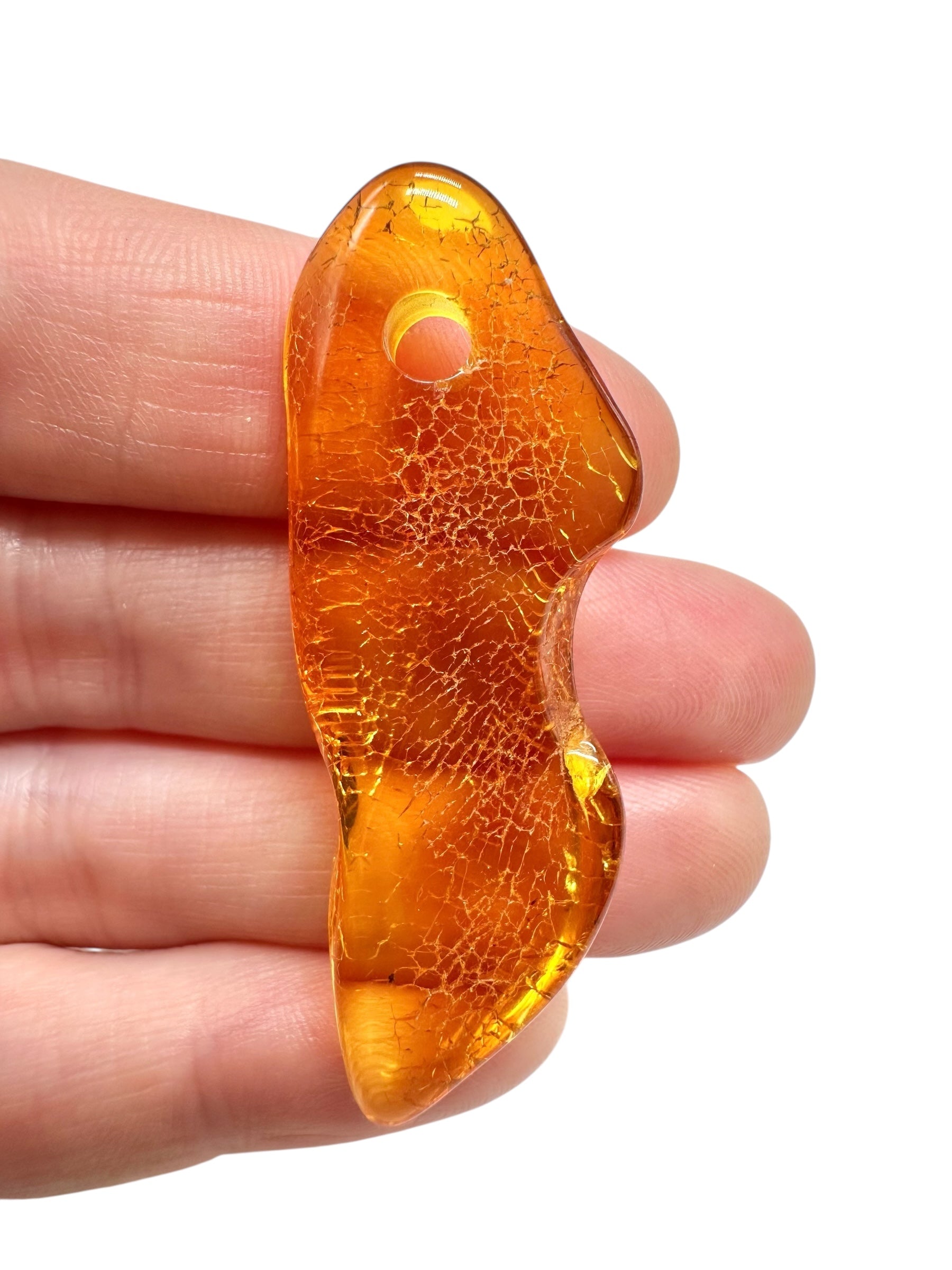 Amber with a drilled hole for hanging 3,1g – Lithuania - JND167