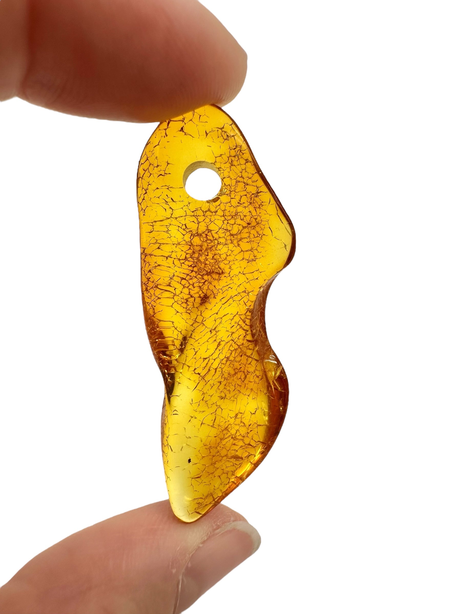 Amber with a drilled hole for hanging 3,1g – Lithuania - JND167
