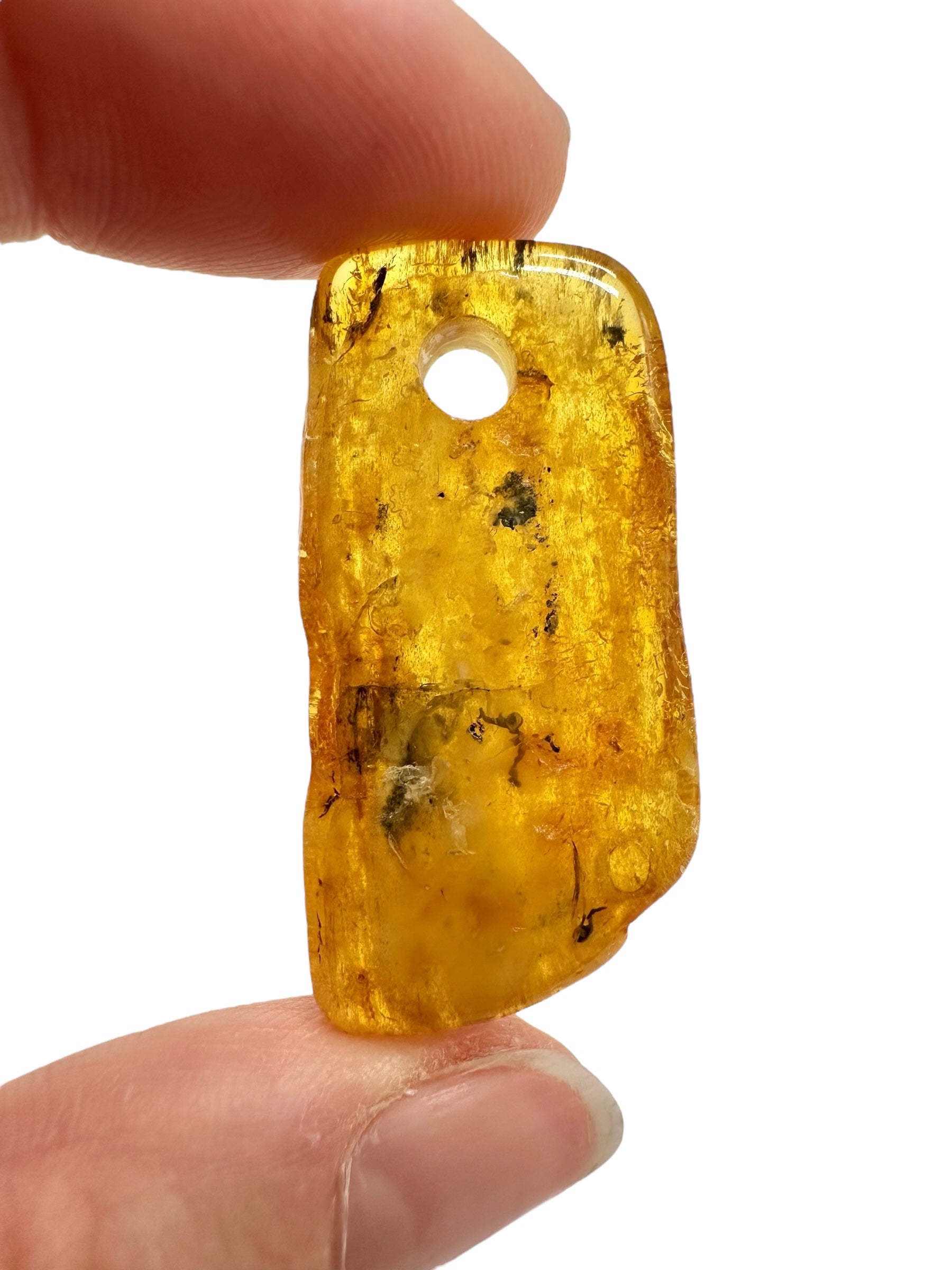 Amber with a drilled hole for hanging 3,3g – Lithuania - JND168
