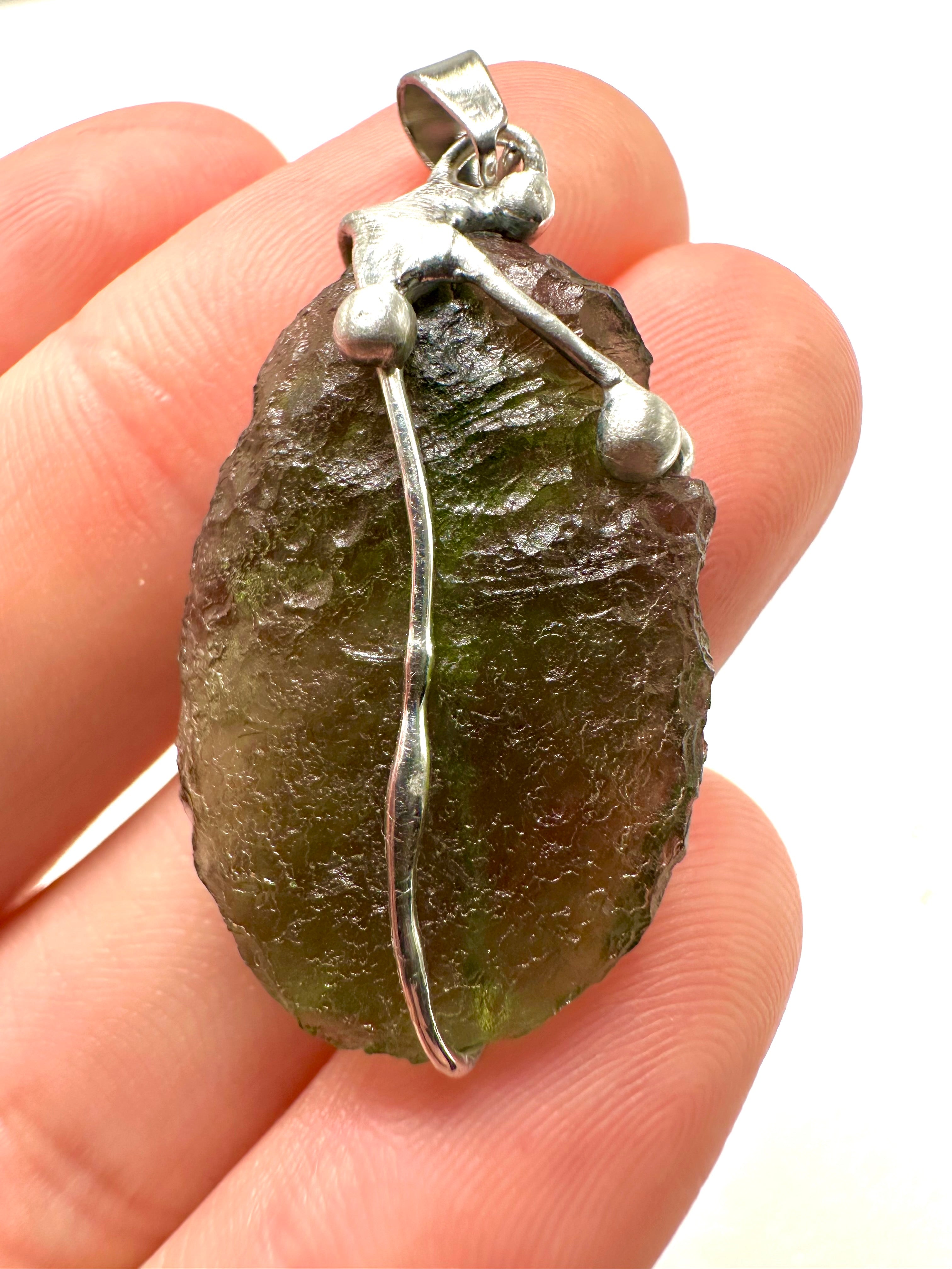 Moldavite pendant