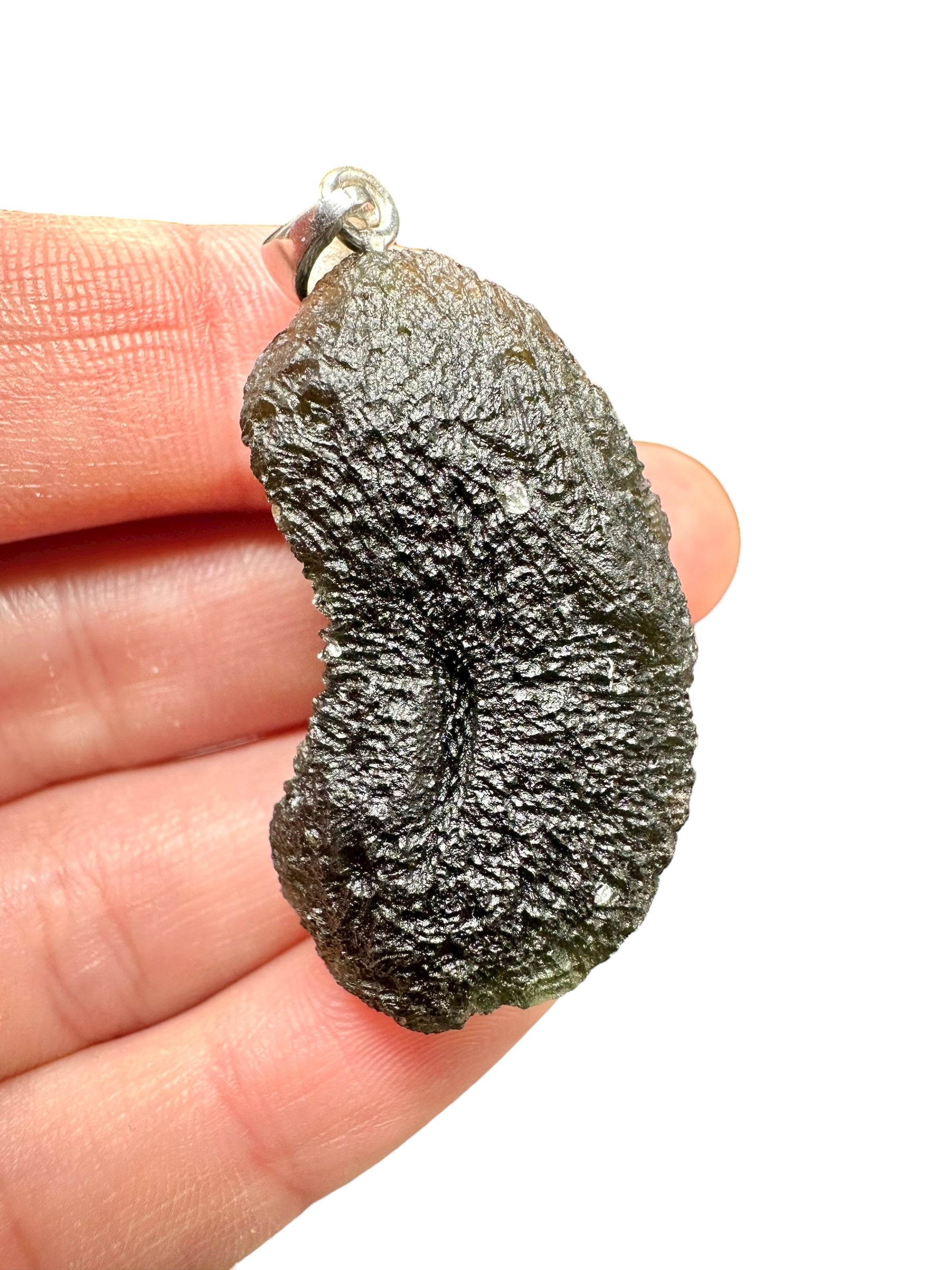 Silver moldavite pendant 18,8g - SP/V696