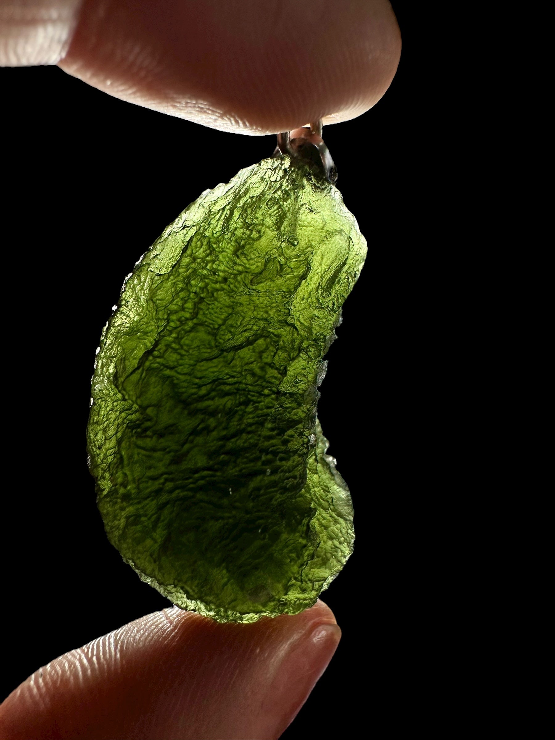 Silver moldavite pendant 18,8g - SP/V696