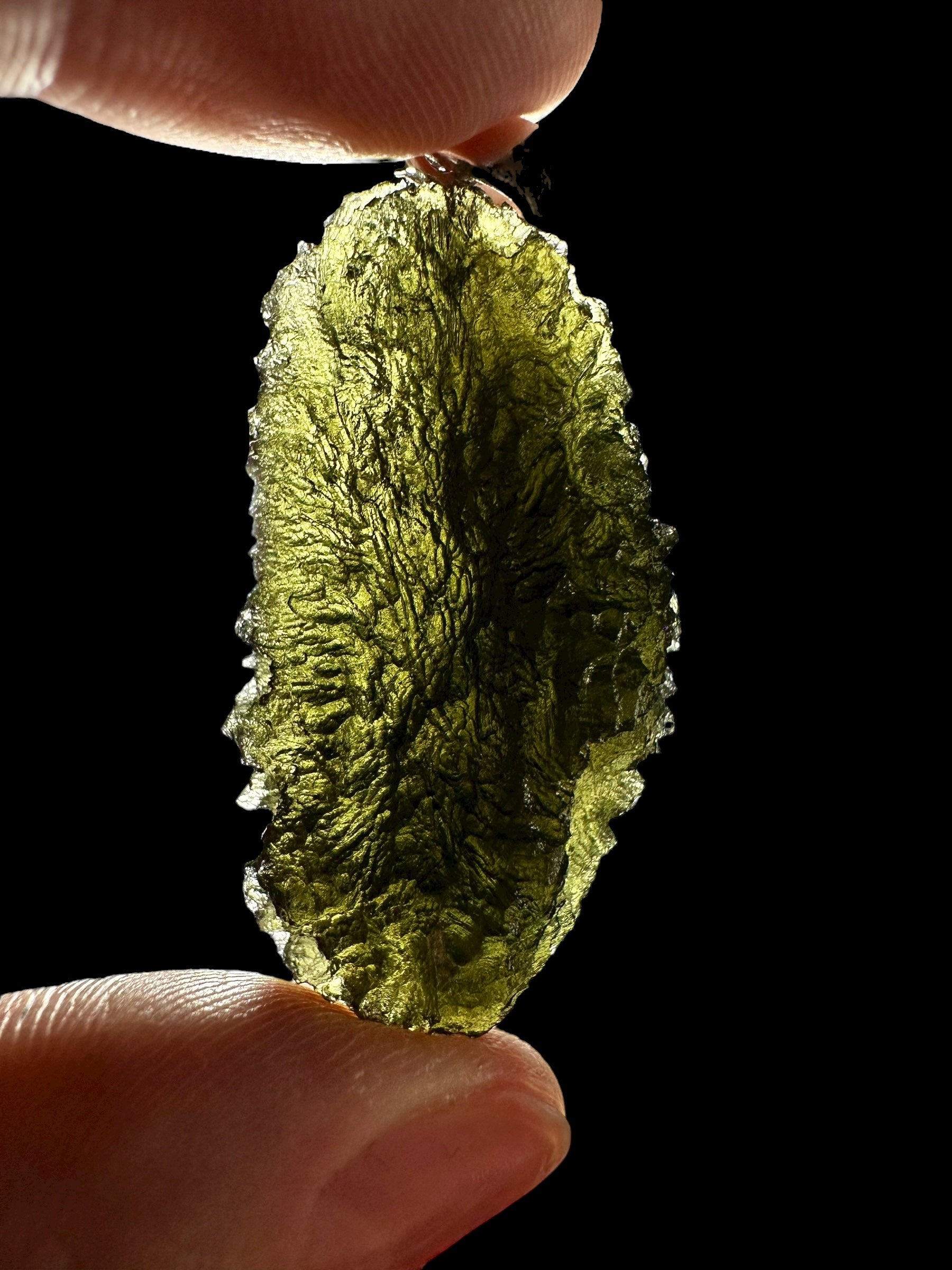 Silver moldavite pendant 13g - SP/V697