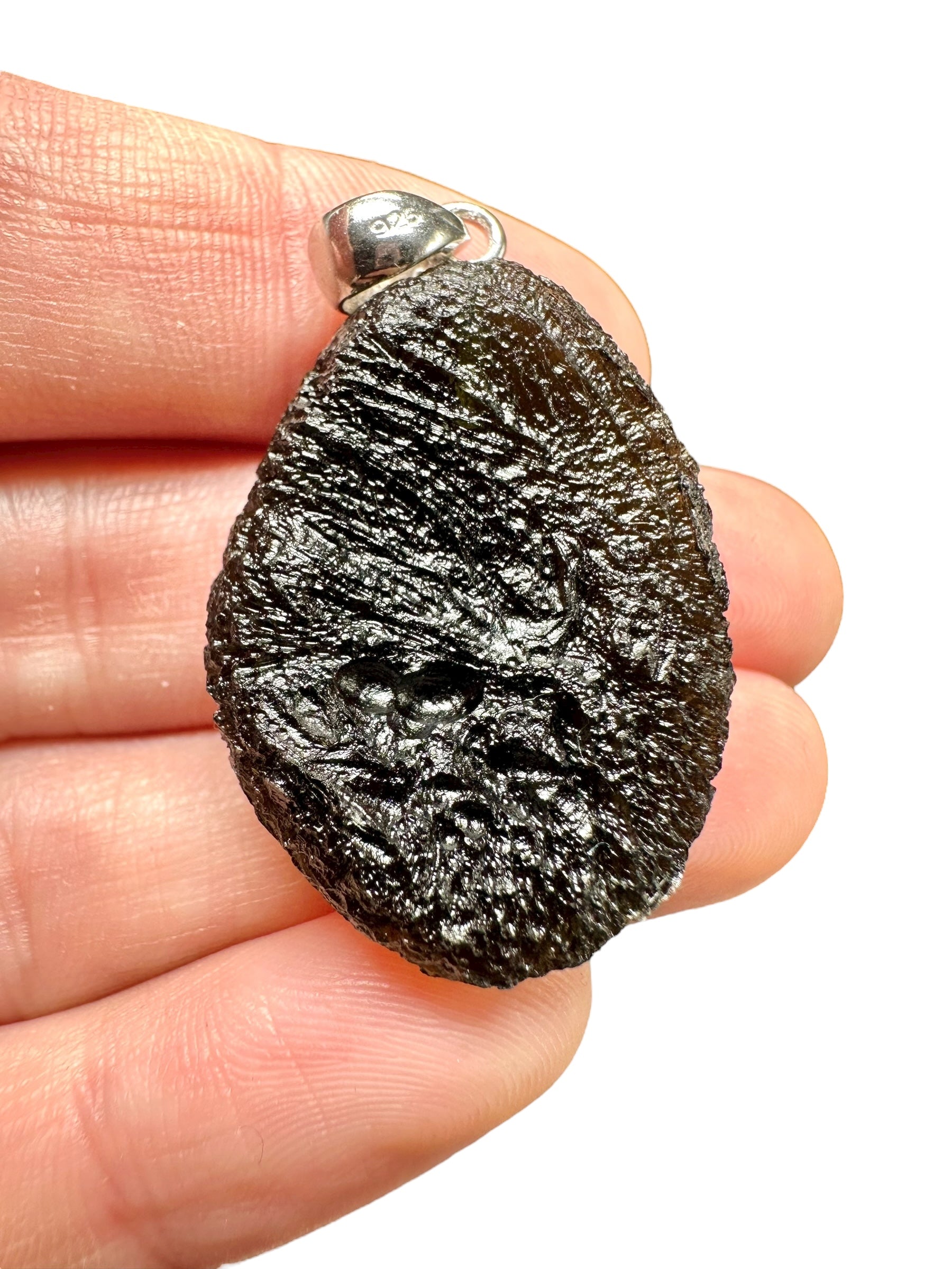 Silver moldavite pendant 10,1g - SP/V706