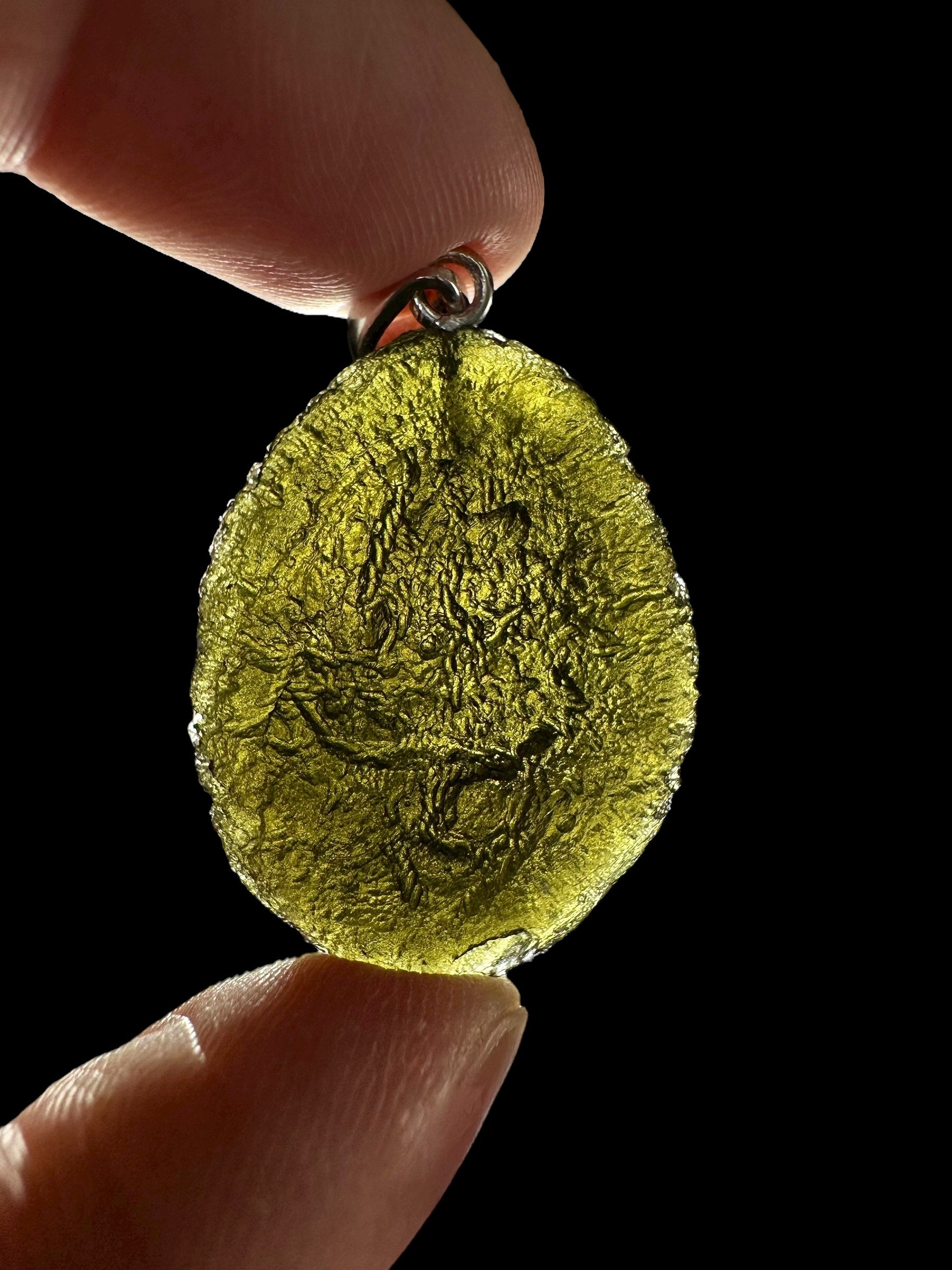 Silver moldavite pendant 10,1g - SP/V706