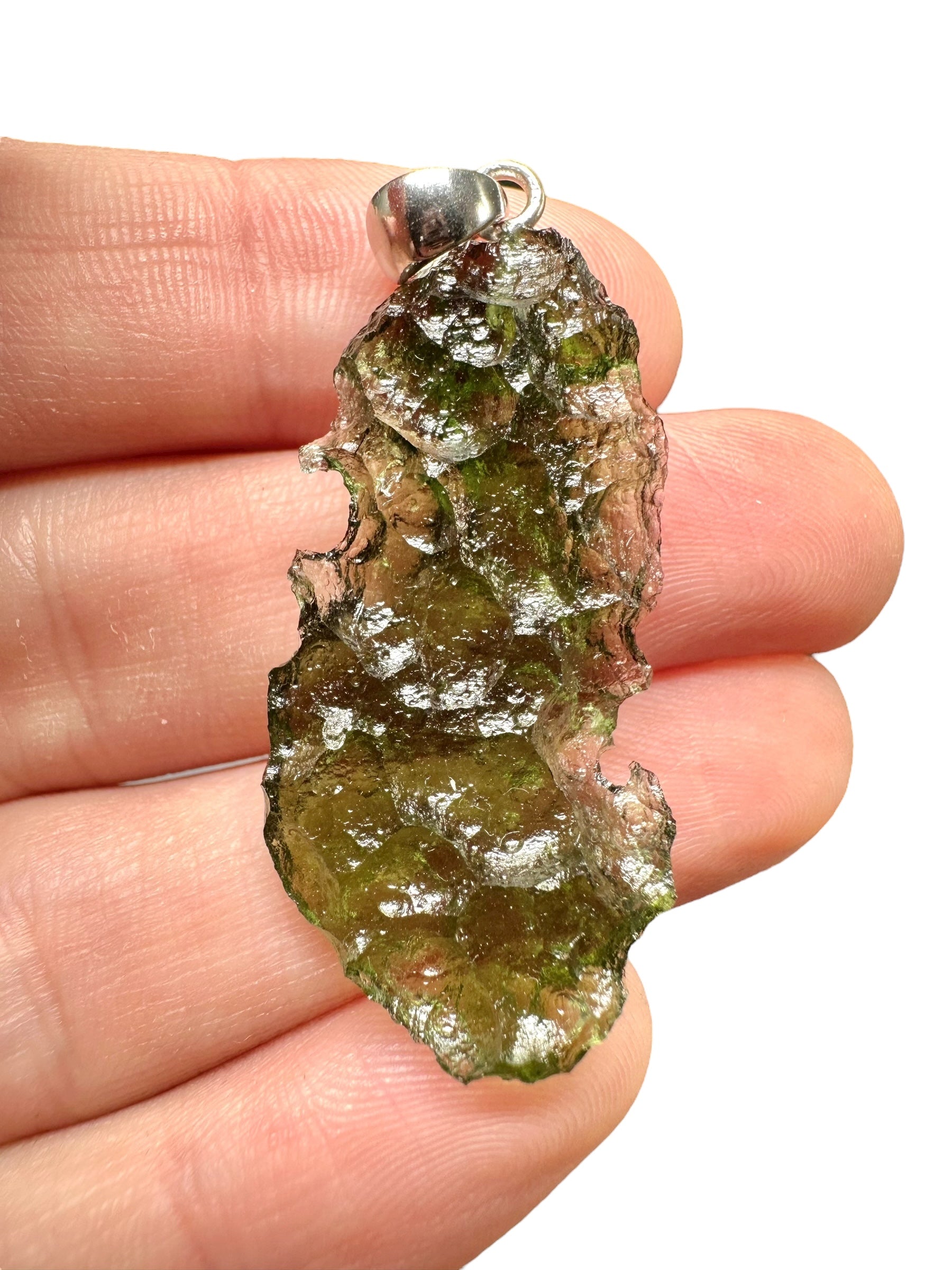 Silver moldavite pendant 3,8g - SP/V709