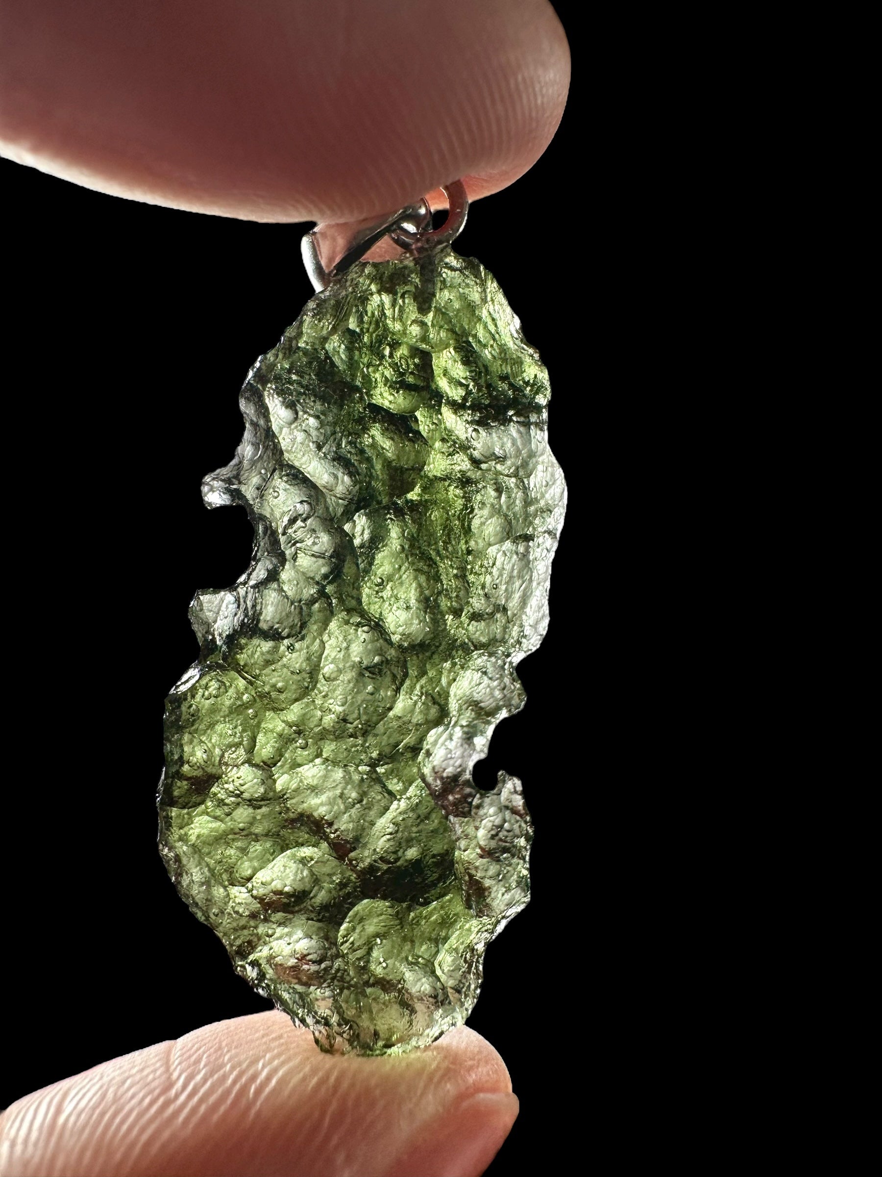 Silver moldavite pendant 3,8g - SP/V709