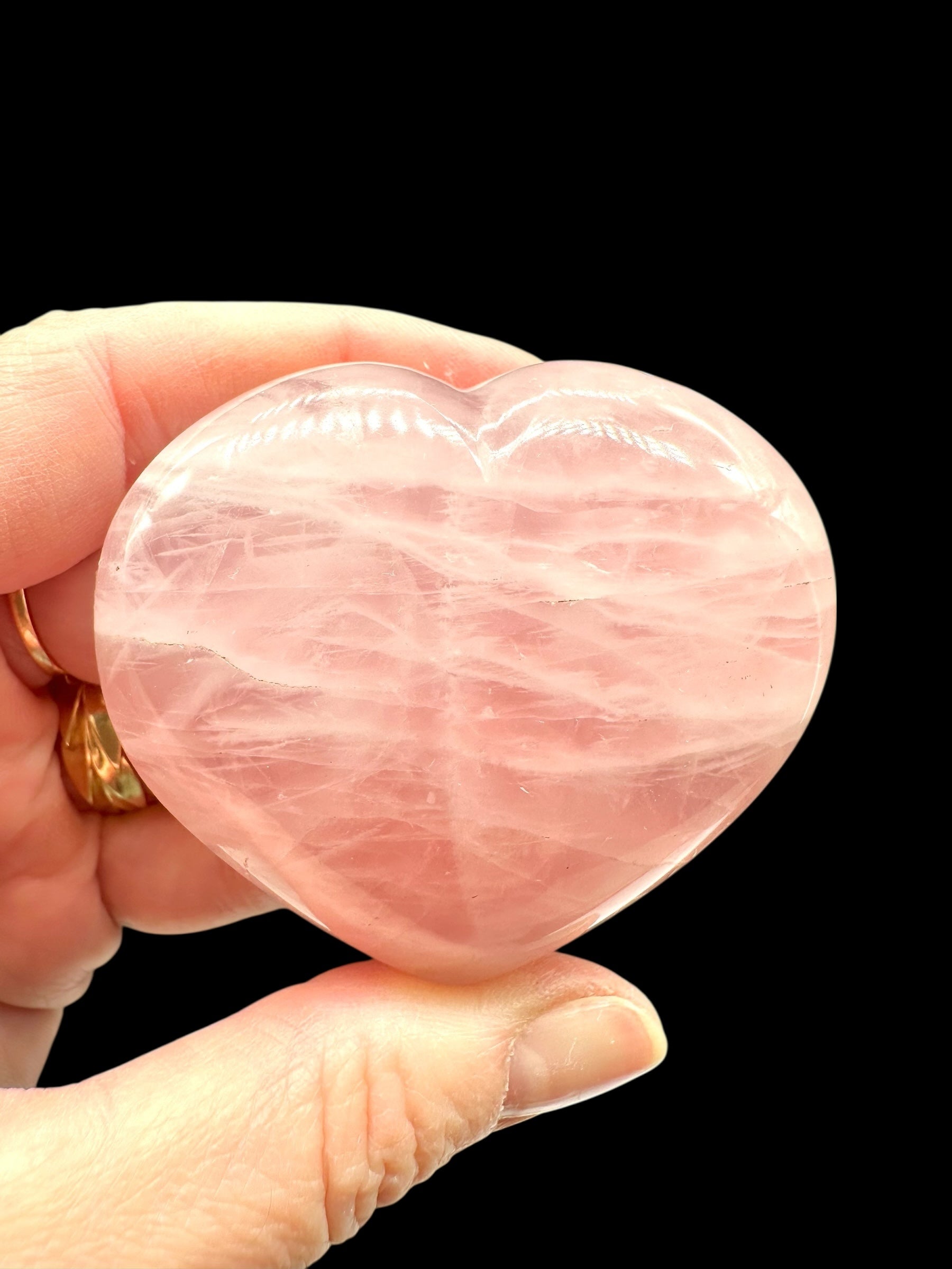 Rose quartz heart 5,9cm – Madagascar - RUS01