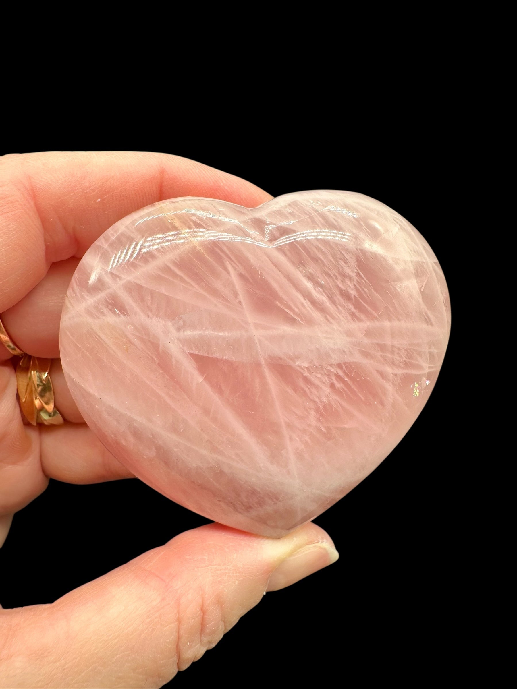 Rose quartz heart 6,3cm – Madagascar