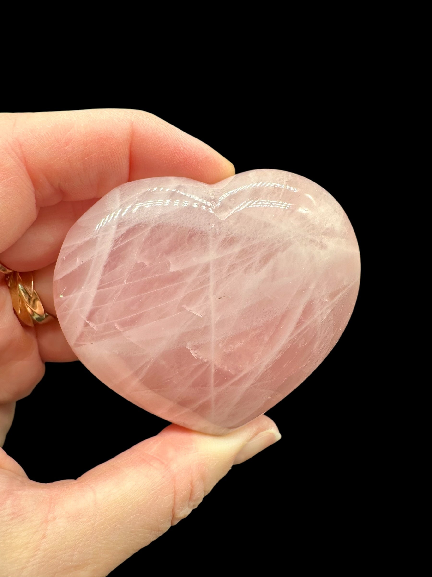 Rose quartz heart 6,3cm – Madagascar - RUS03