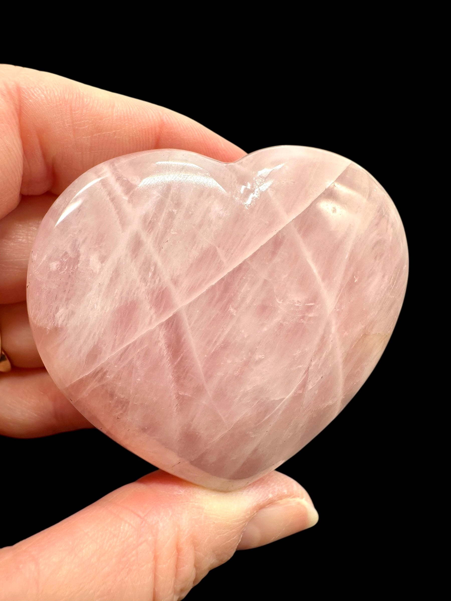 Rose quartz heart 5,7cm – Madagascar
