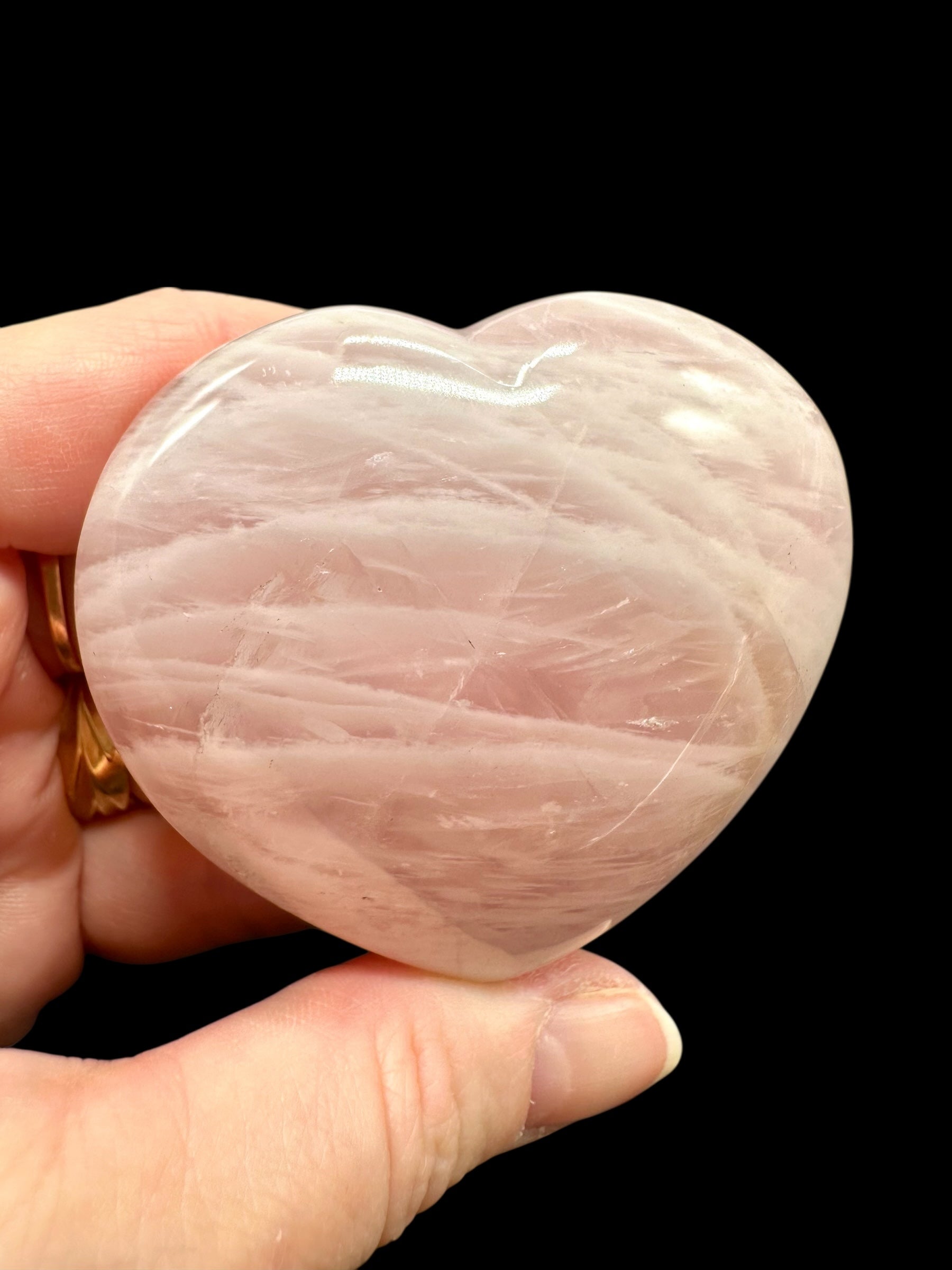 Rose quartz heart 6,3cm – Madagascar - RUS08