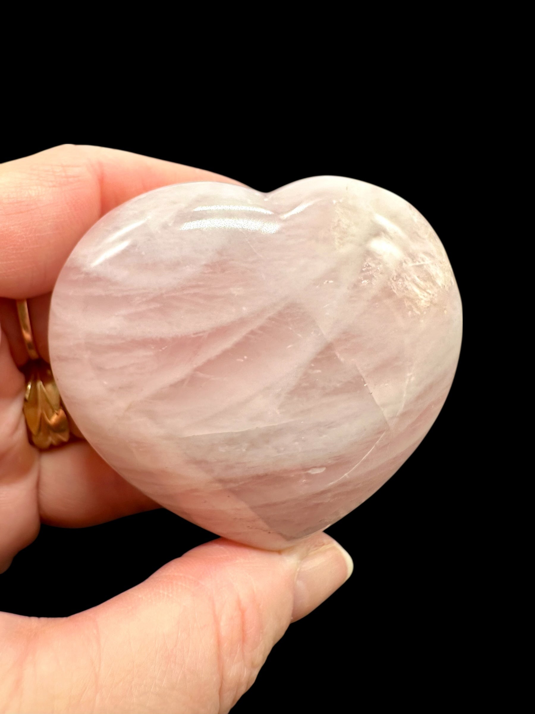 Rose quartz heart 6,3cm – Madagascar