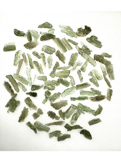 Barrette di Moldavite per gioielleria – 50g - 0V007