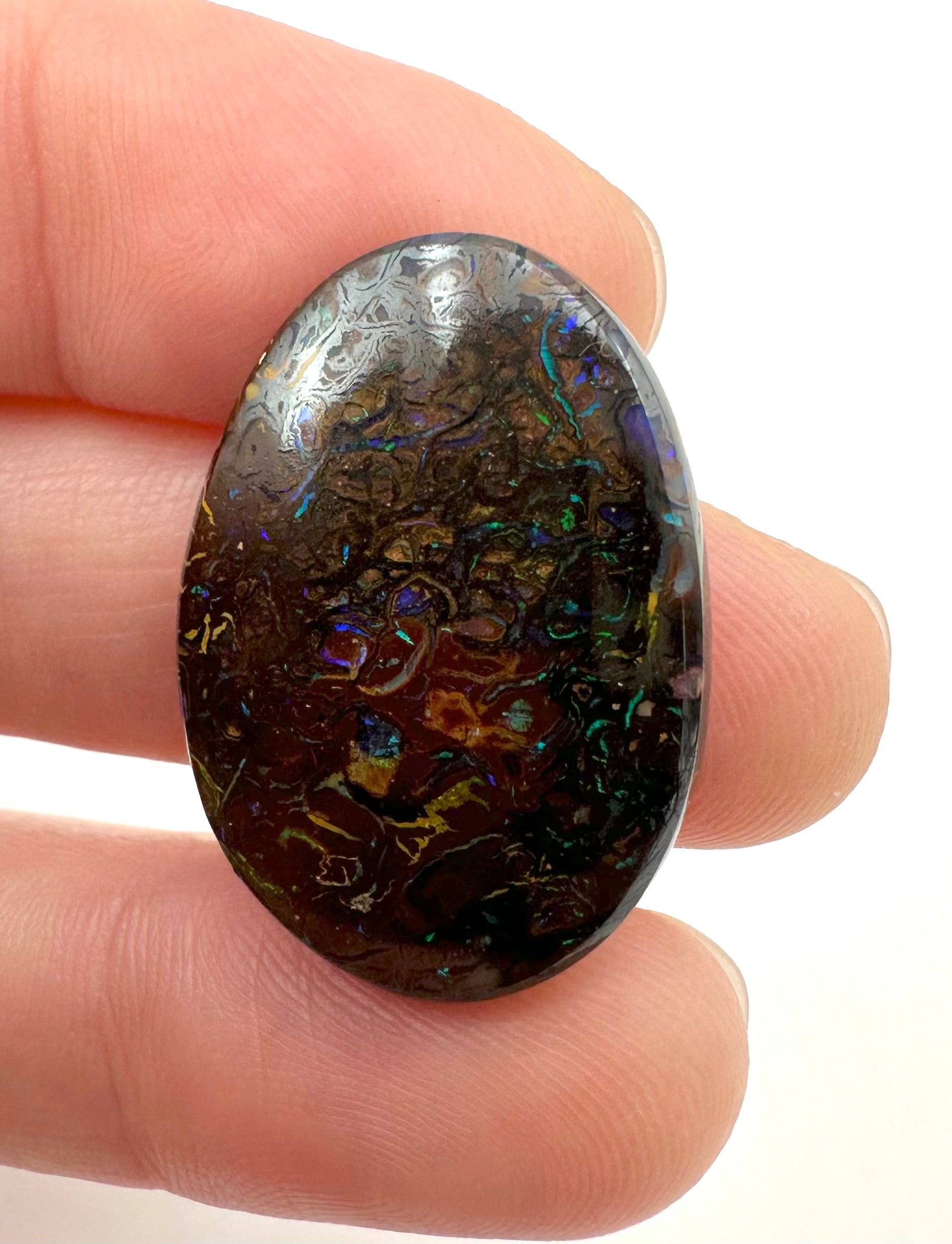 Boulder opal 22,3ct – Cabochon – Queensland, Australia