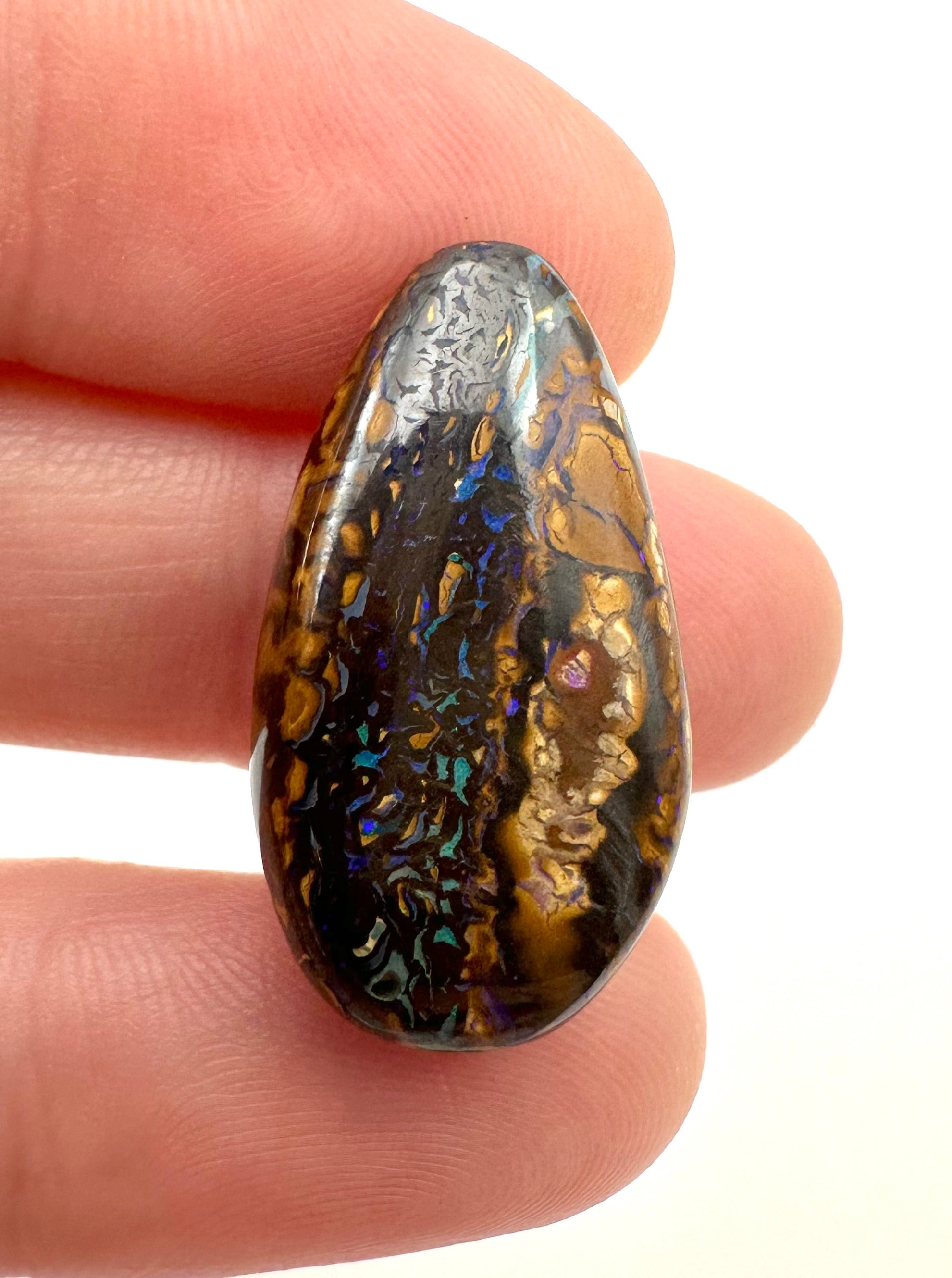 Boulder opal 24,6ct – Cabochon – Queensland, Australia