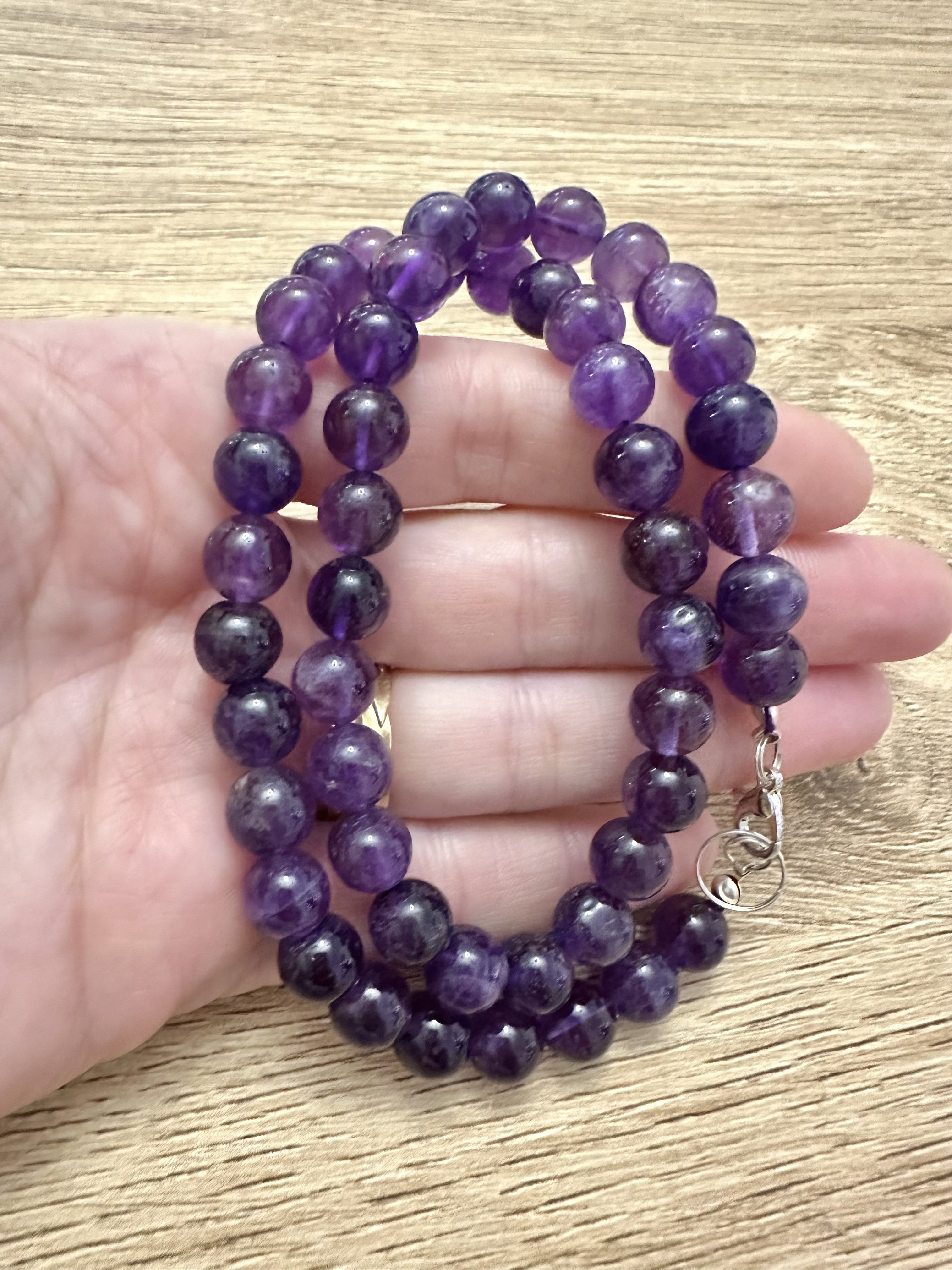 Amethyst necklace 45 cm - NAH02