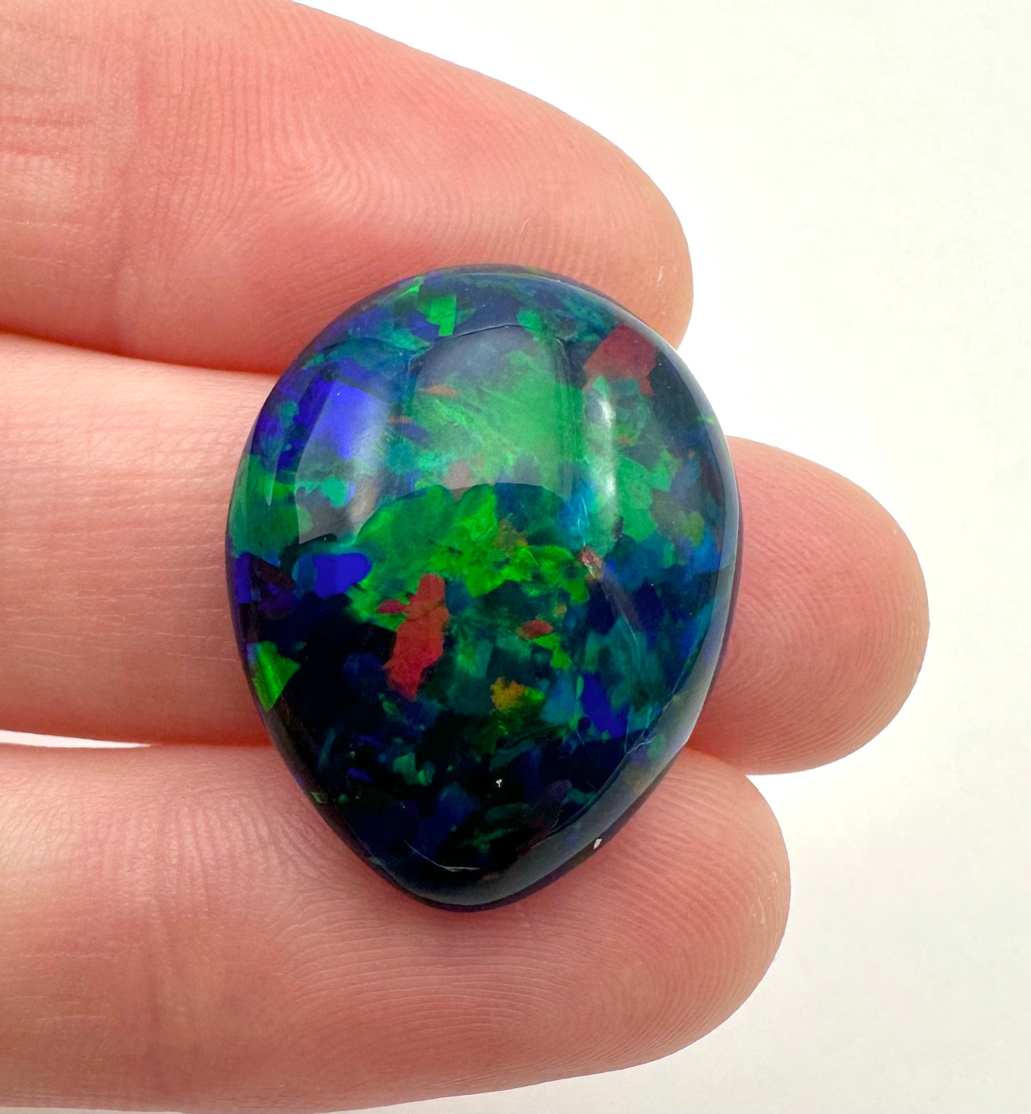 Ethiopian smoky black opal – Cabochon – Welo, Ethiopia
