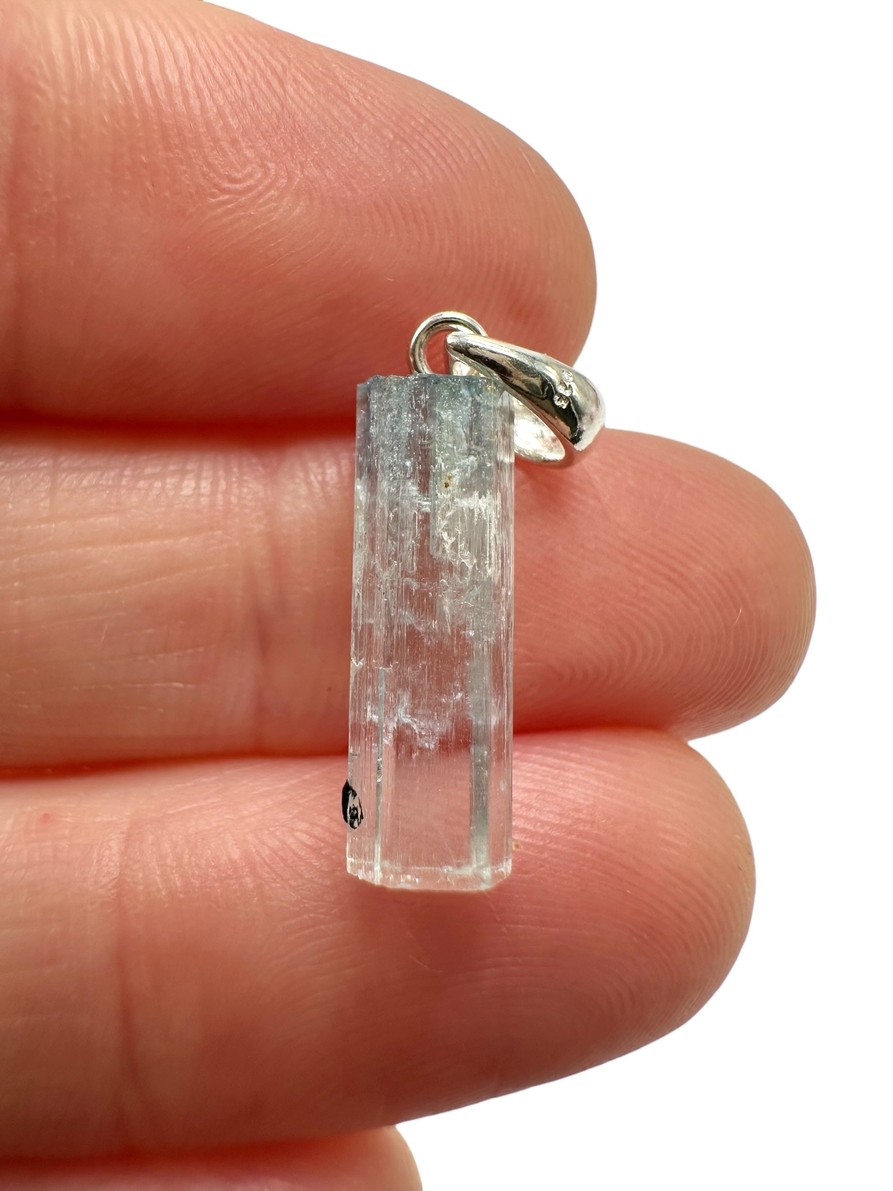 Silver aquamarine pendant – Erongo, Namibia
