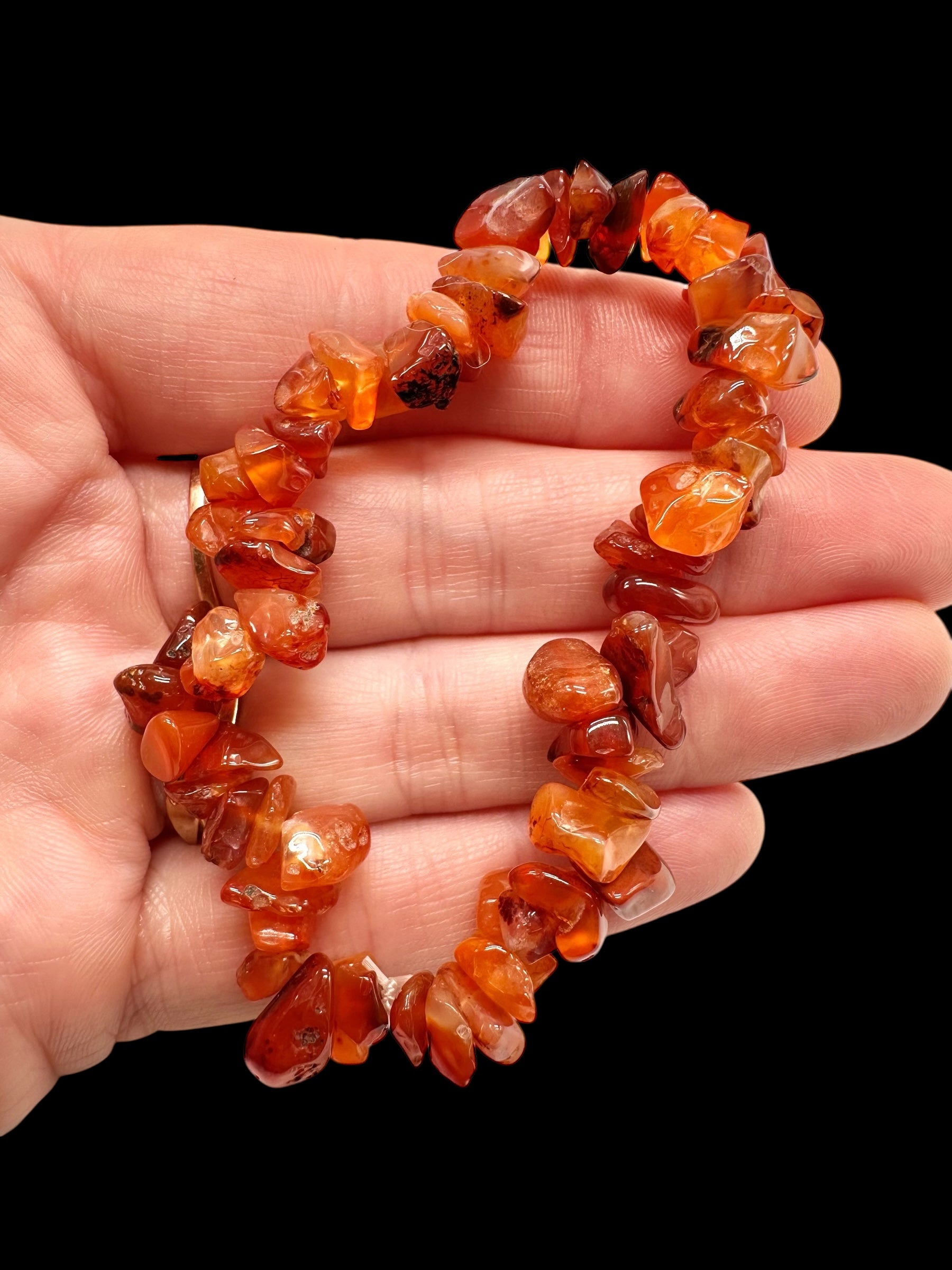 Red carnelian agate bracelet