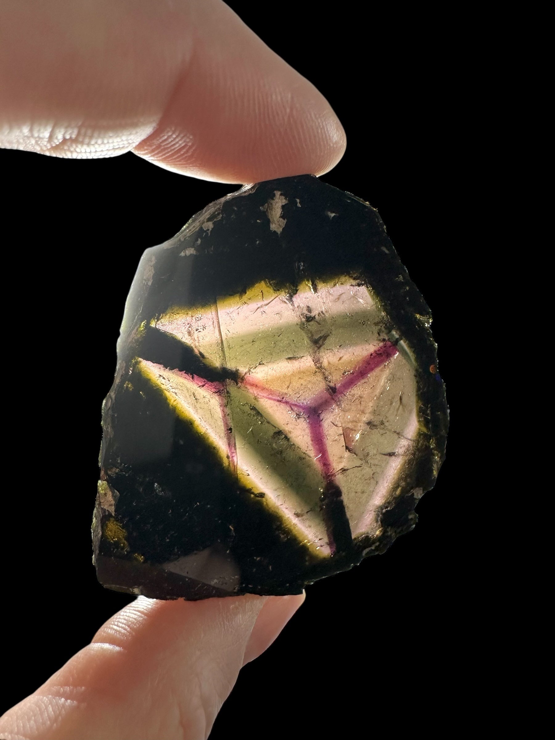 Slice of elbaite – Befisiotra, Madagascar - EL004