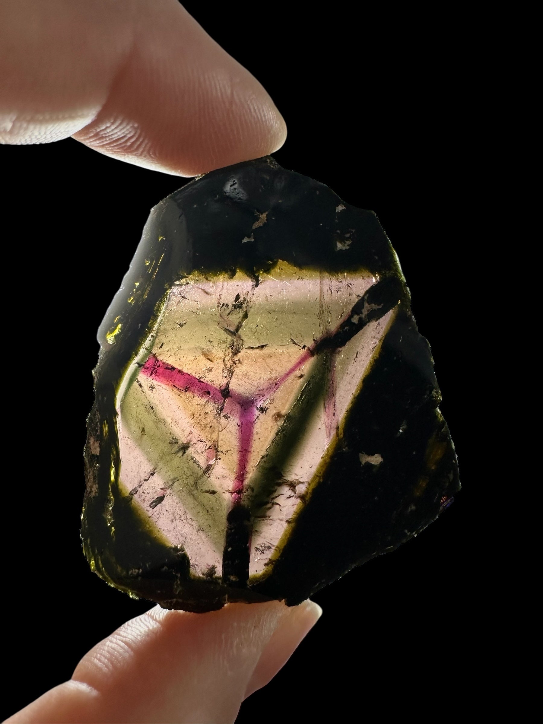 Slice of elbaite – Befisiotra, Madagascar - EL004