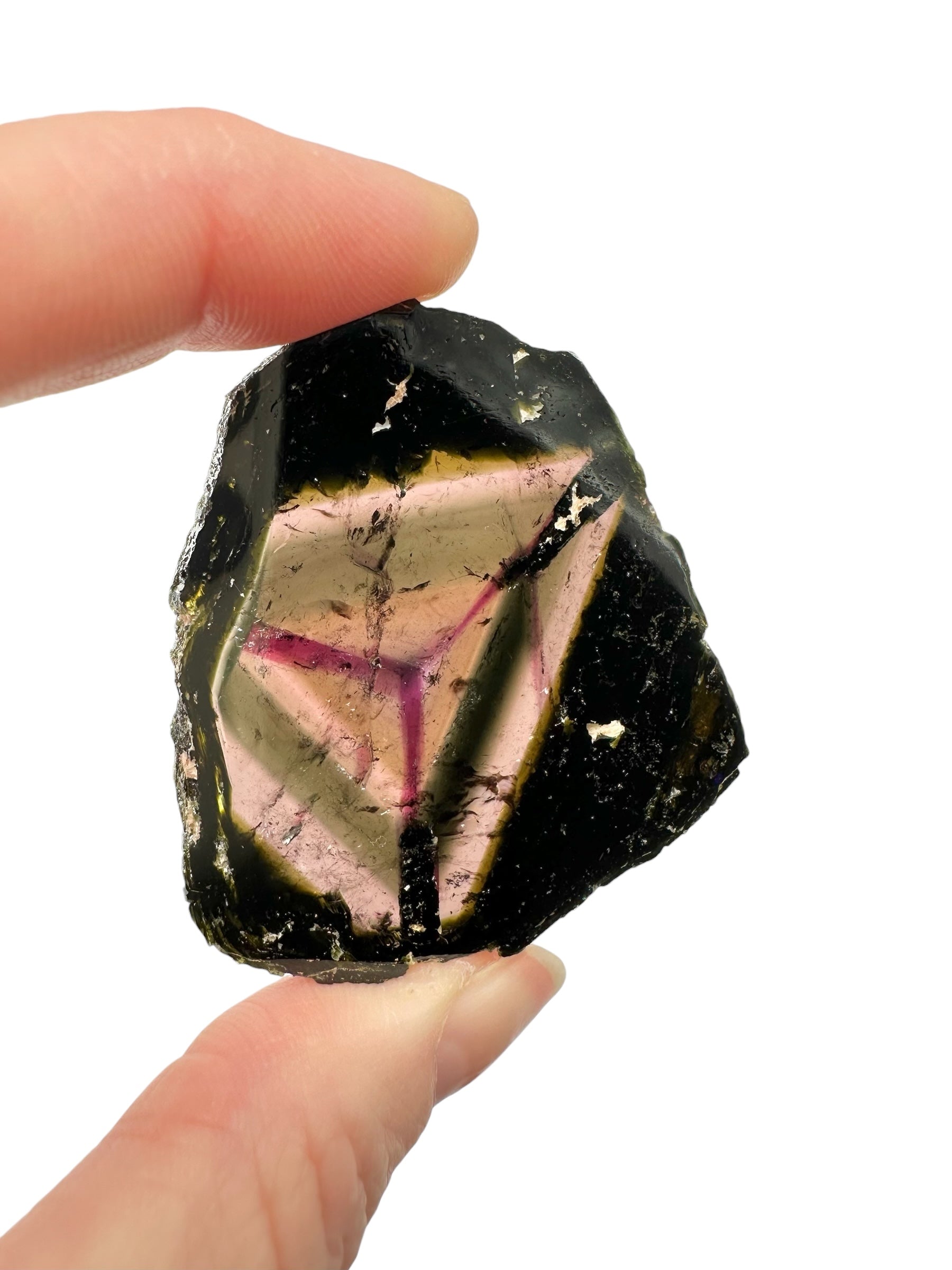 Slice of elbaite – Befisiotra, Madagascar