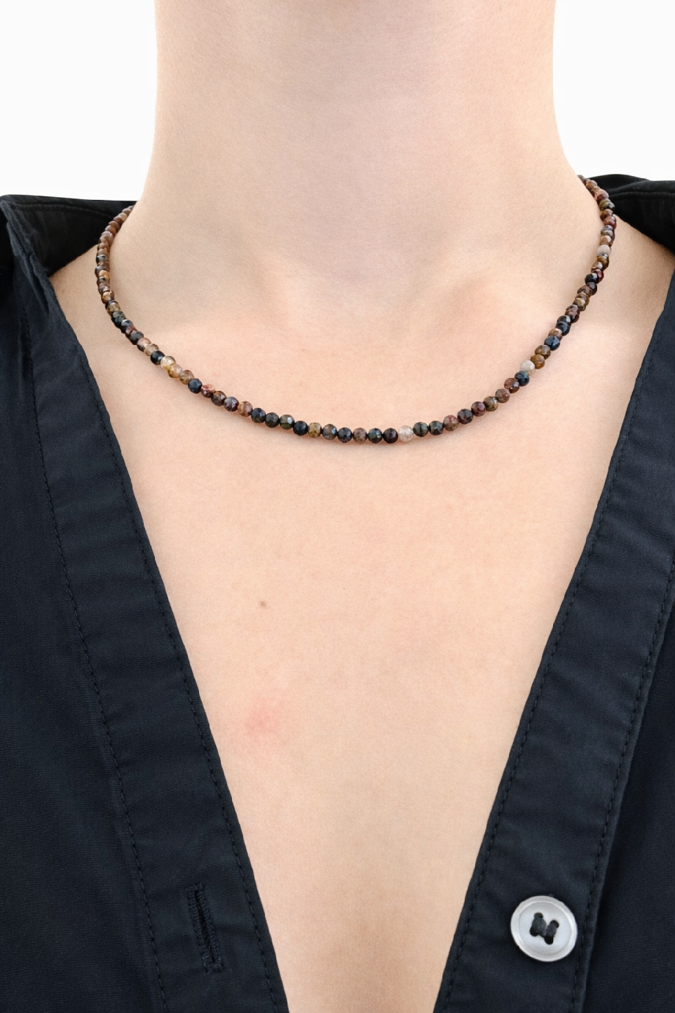 Petersite necklace 45 cm